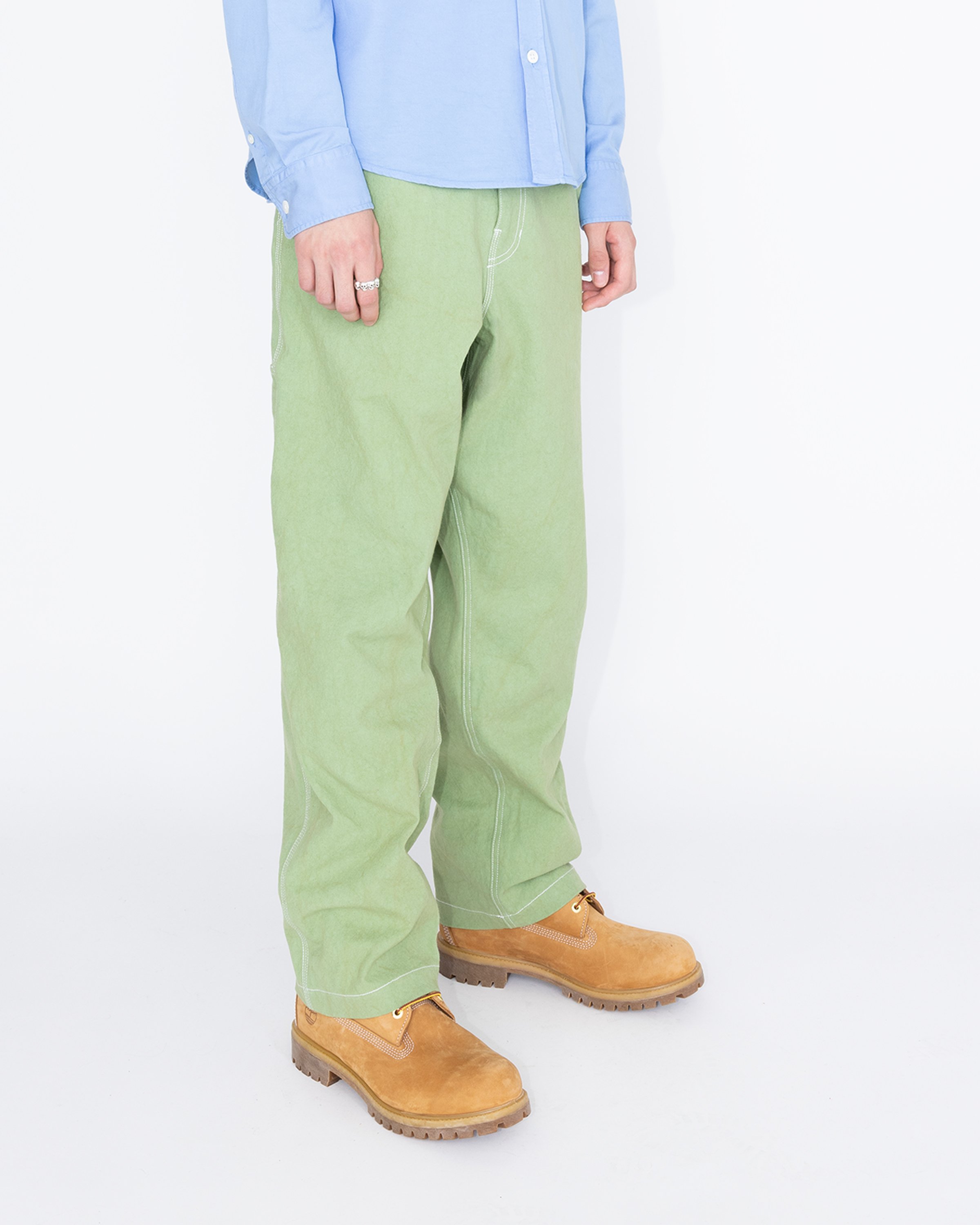 Highsnobiety HS05 - Sun Dried Canvas Carpenter Pants Green - Clothing - Green - Image 3