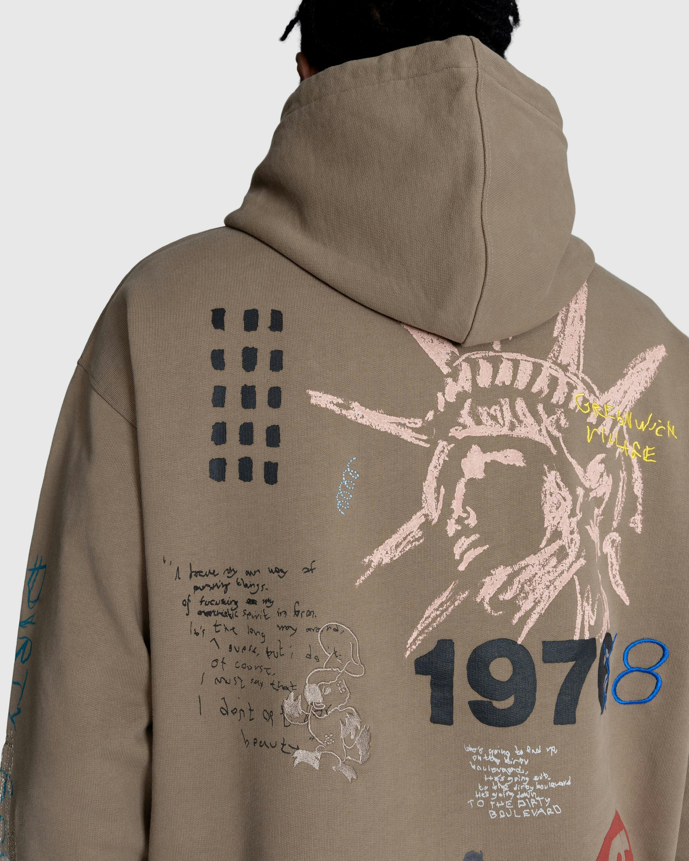 Highsnobiety - New York Line Hoodie Dark Beige - Clothing - Brown - Image 8