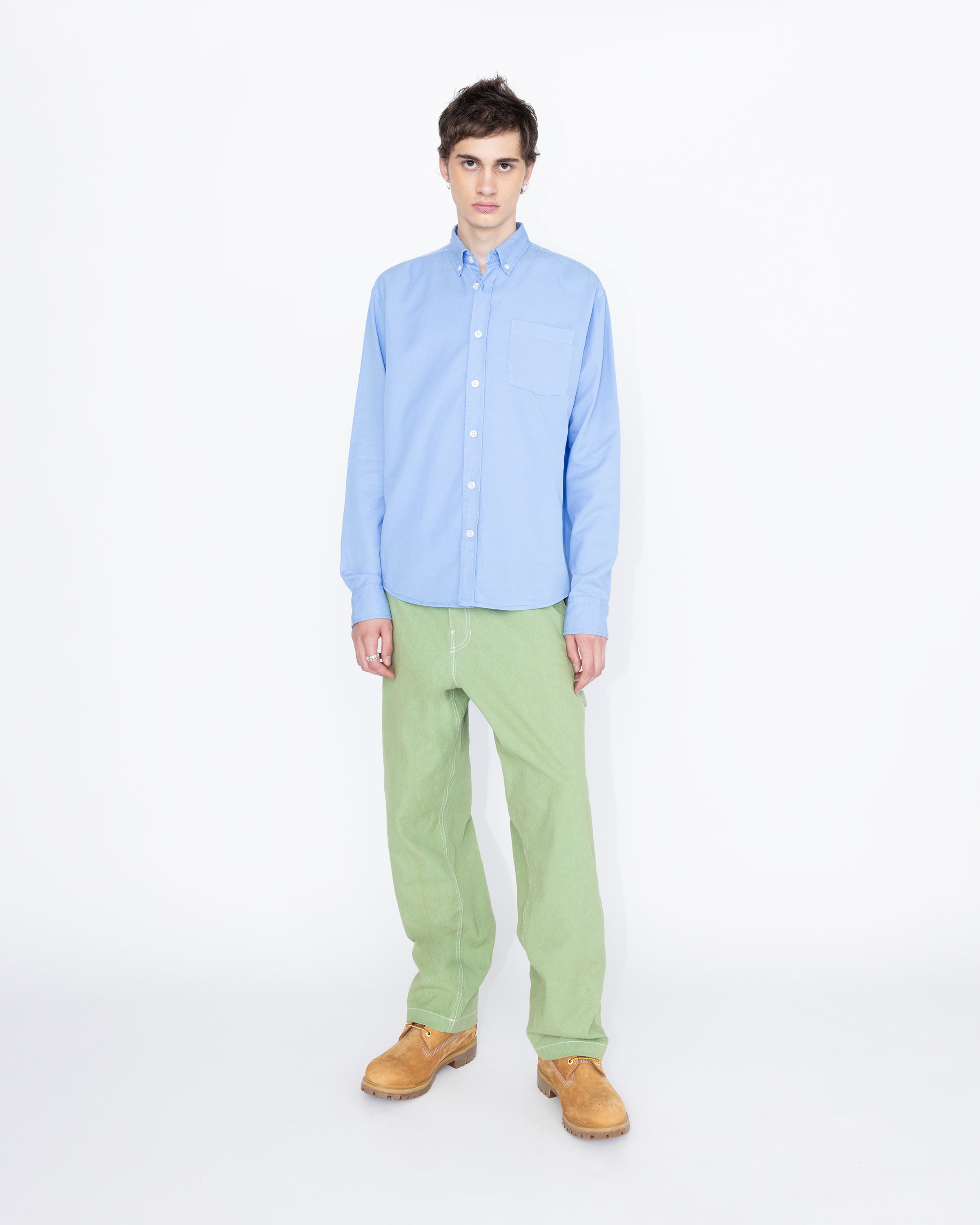 Highsnobiety HS05 - Sun Dried Canvas Carpenter Pants Green - Clothing - Green - Image 5