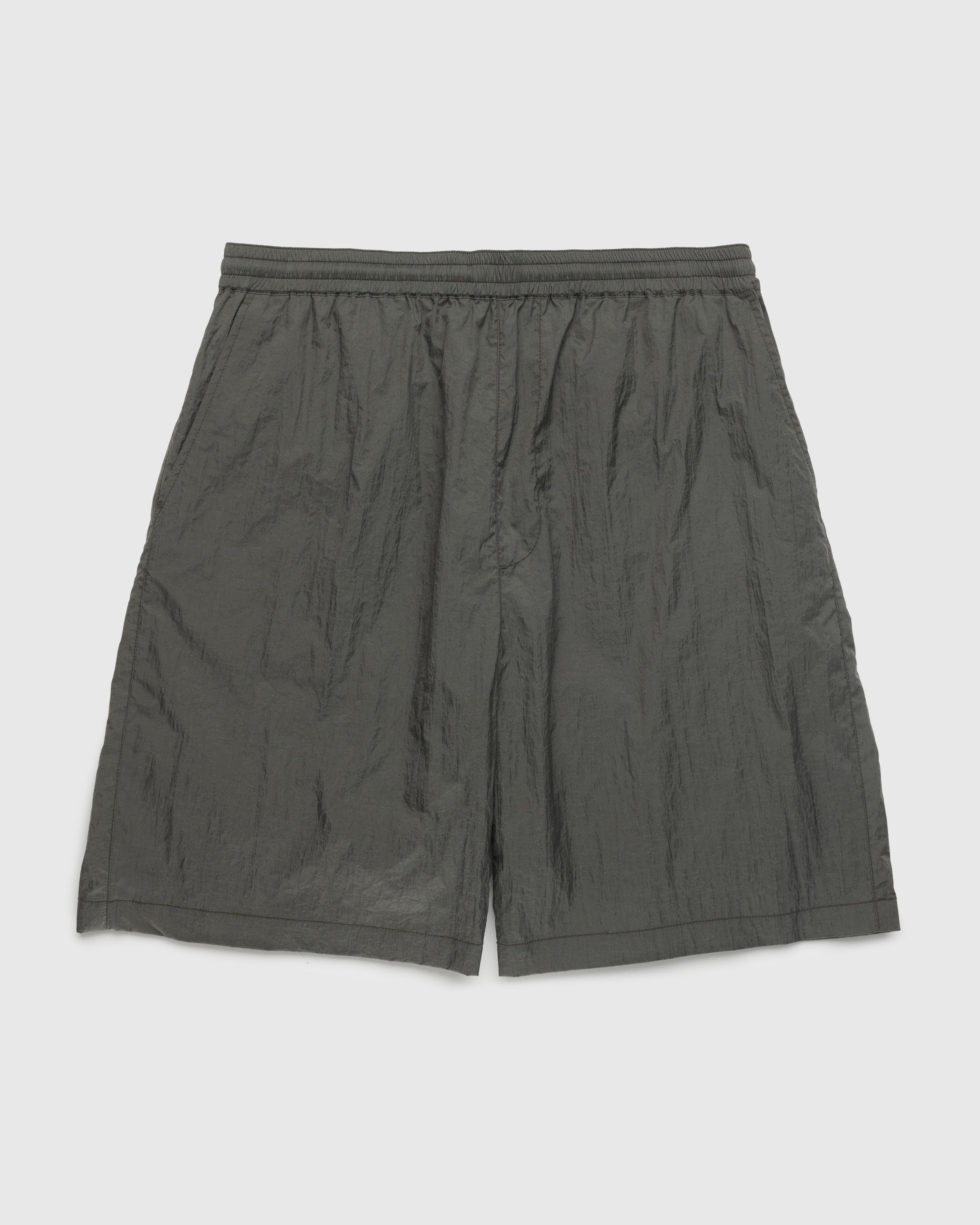 Highsnobiety - Texture Nylon Mid Length Elastic Shorts Grey - Clothing - Grey - Image 1