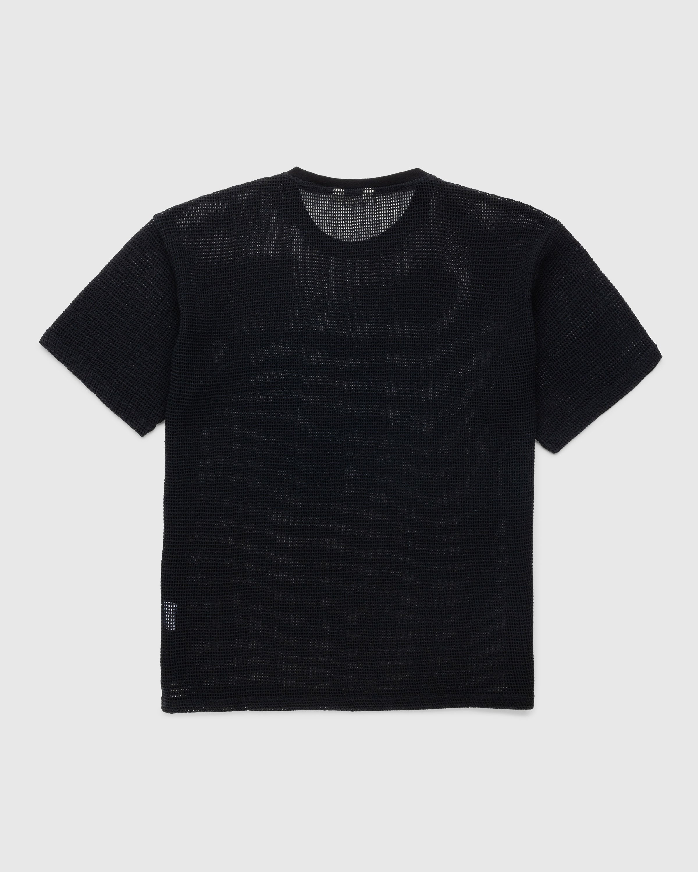 Highsnobiety - Cotton Mesh Knit T-Shirt Black - Clothing - Black - Image 2