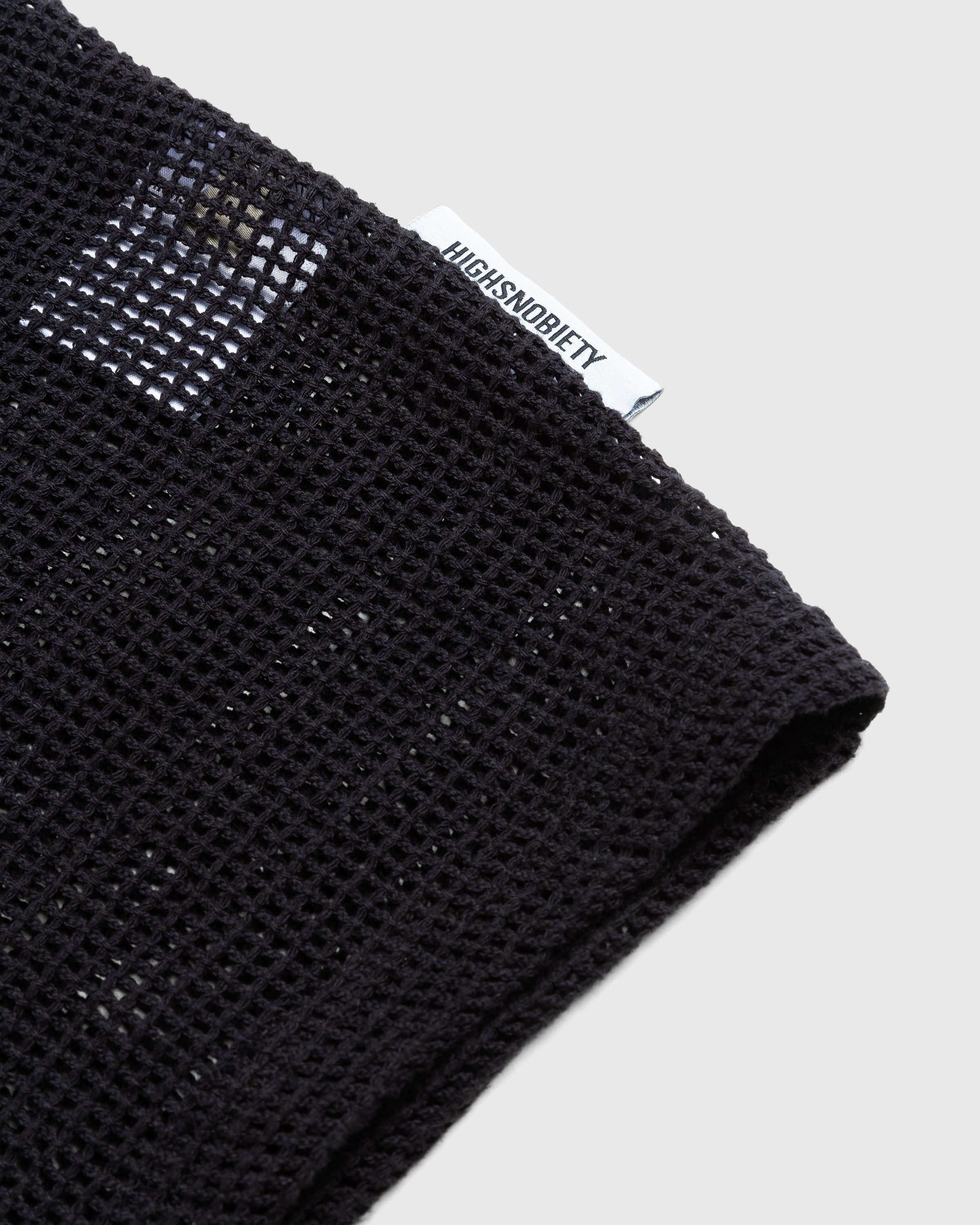 Highsnobiety - Cotton Mesh Knit T-Shirt Black - Clothing - Black - Image 7
