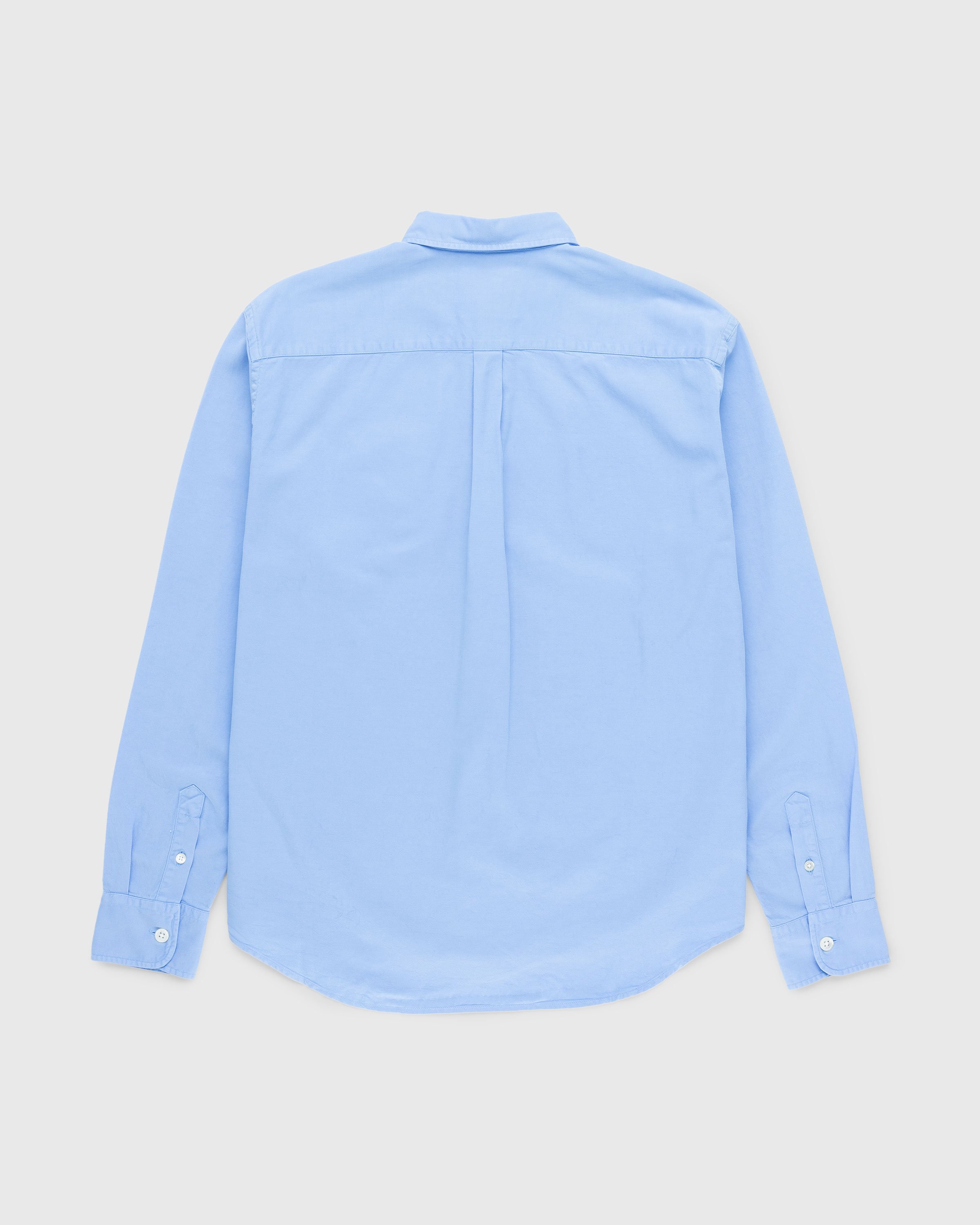 Highsnobiety HS05 - Garment-Dyed Peach Long-Sleeve Shirt Blue - Clothing - Blue - Image 2