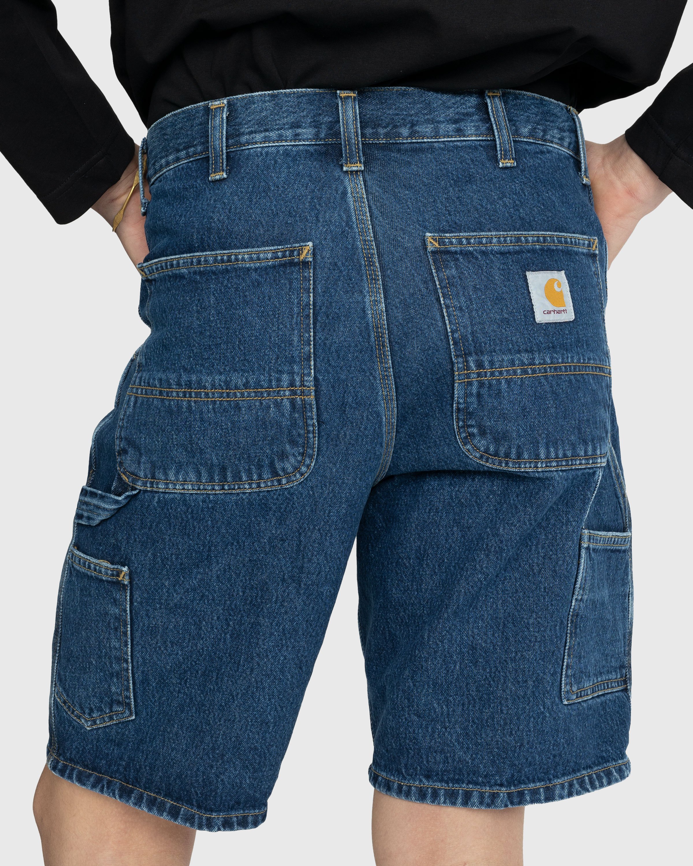 Carhartt WIP - Single Knee Short Stonewashed Blue - Clothing - Blue - Image 4