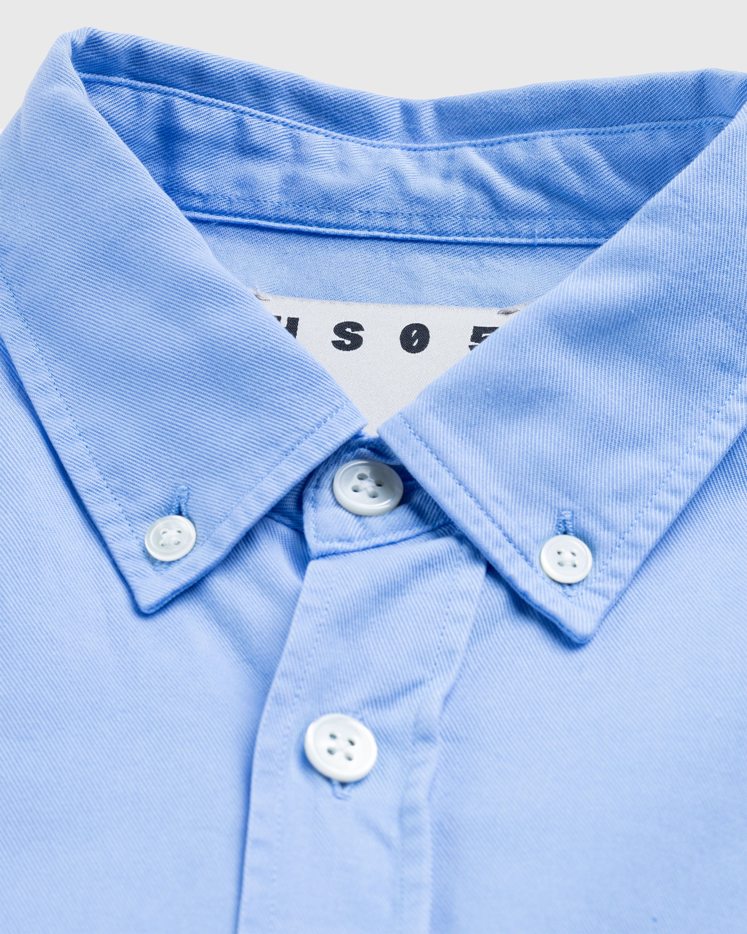 Highsnobiety HS05 - Garment-Dyed Peach Long-Sleeve Shirt Blue - Clothing - Blue - Image 6