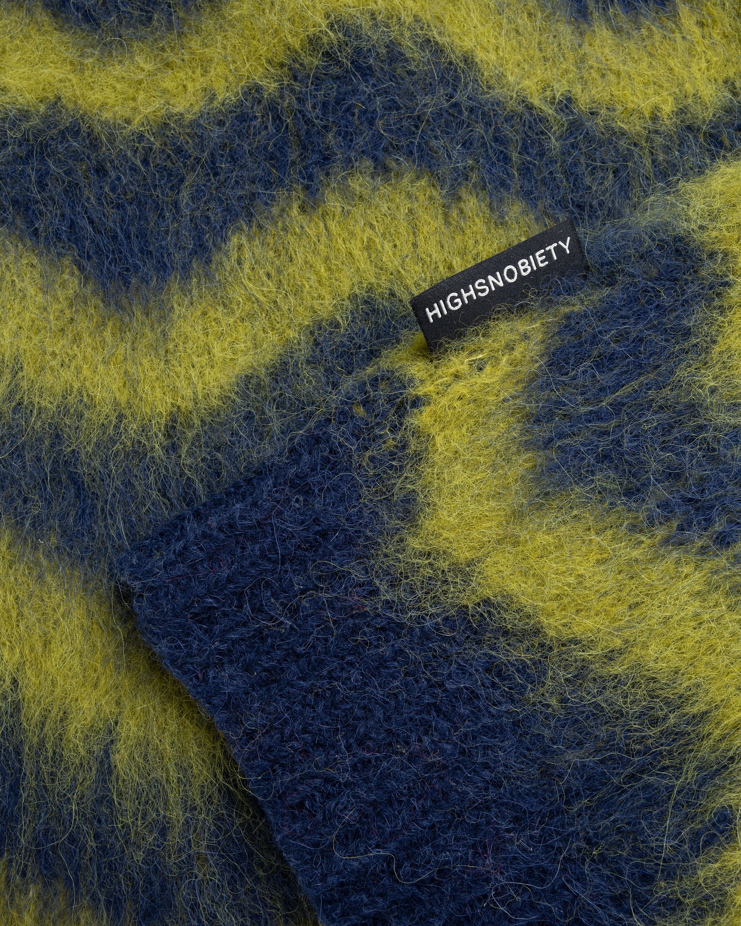 Highsnobiety HS05 - Alpaca Fuzzy Wave Sweater Vest Navy/Olive green - Clothing - Multi - Image 7