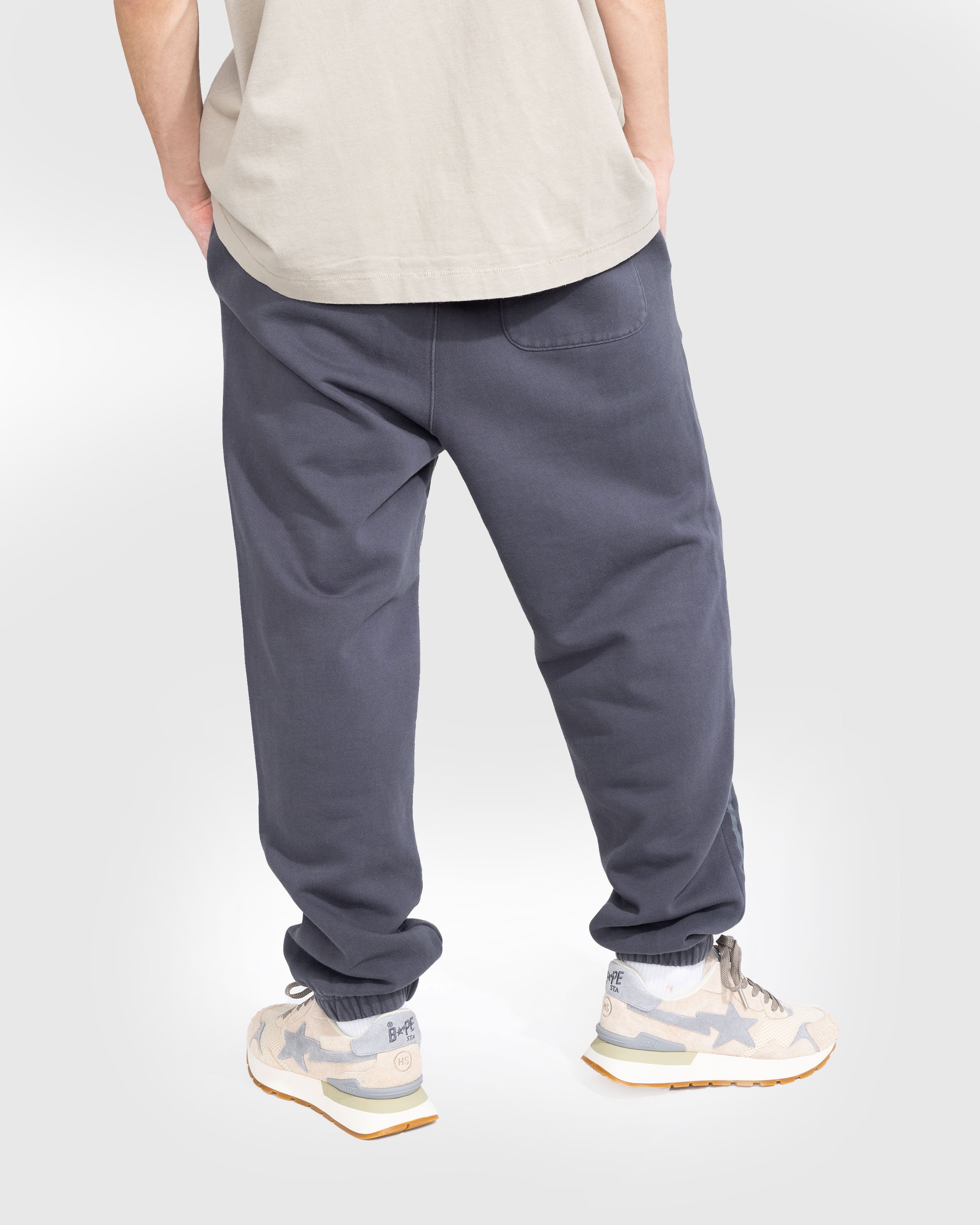 BAPE x Highsnobiety - Heavy Washed Sweat Pants Charcoal - Clothing - Grey - Image 4
