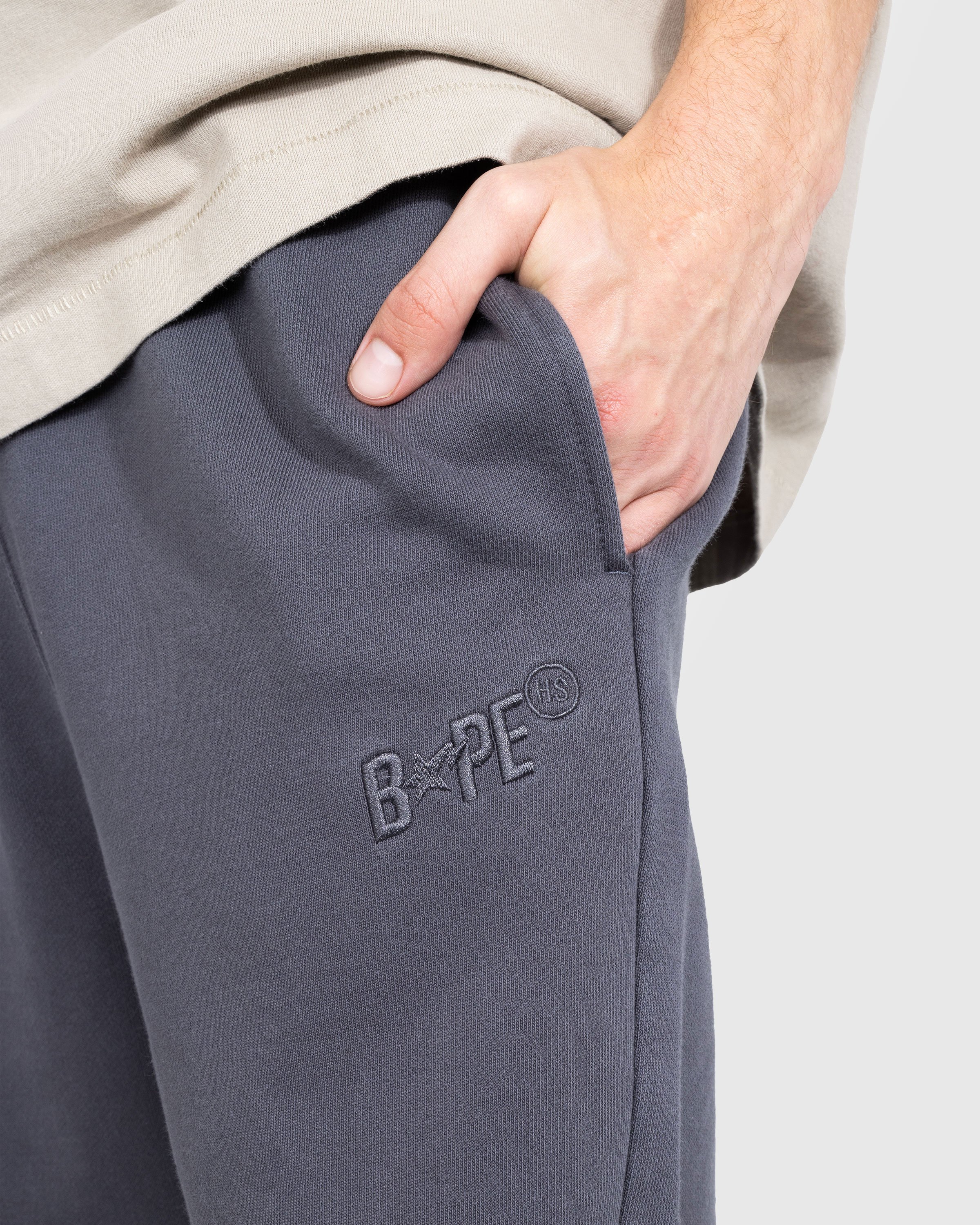 BAPE x Highsnobiety - Heavy Washed Sweat Pants Charcoal - Clothing - Grey - Image 5