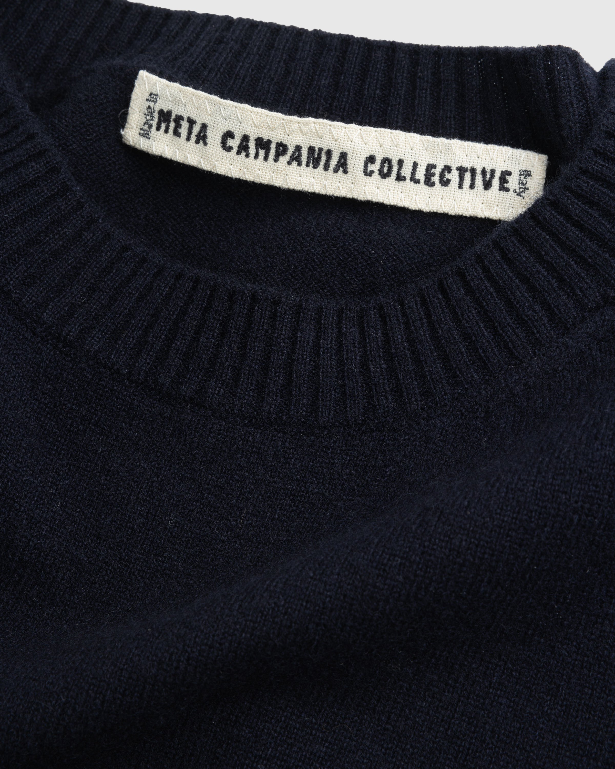 Meta Campania Collective - Jack Crew Neck Cashmere Short Sleeve Sweater  Midnight Blue - Clothing - Blue - Image 6