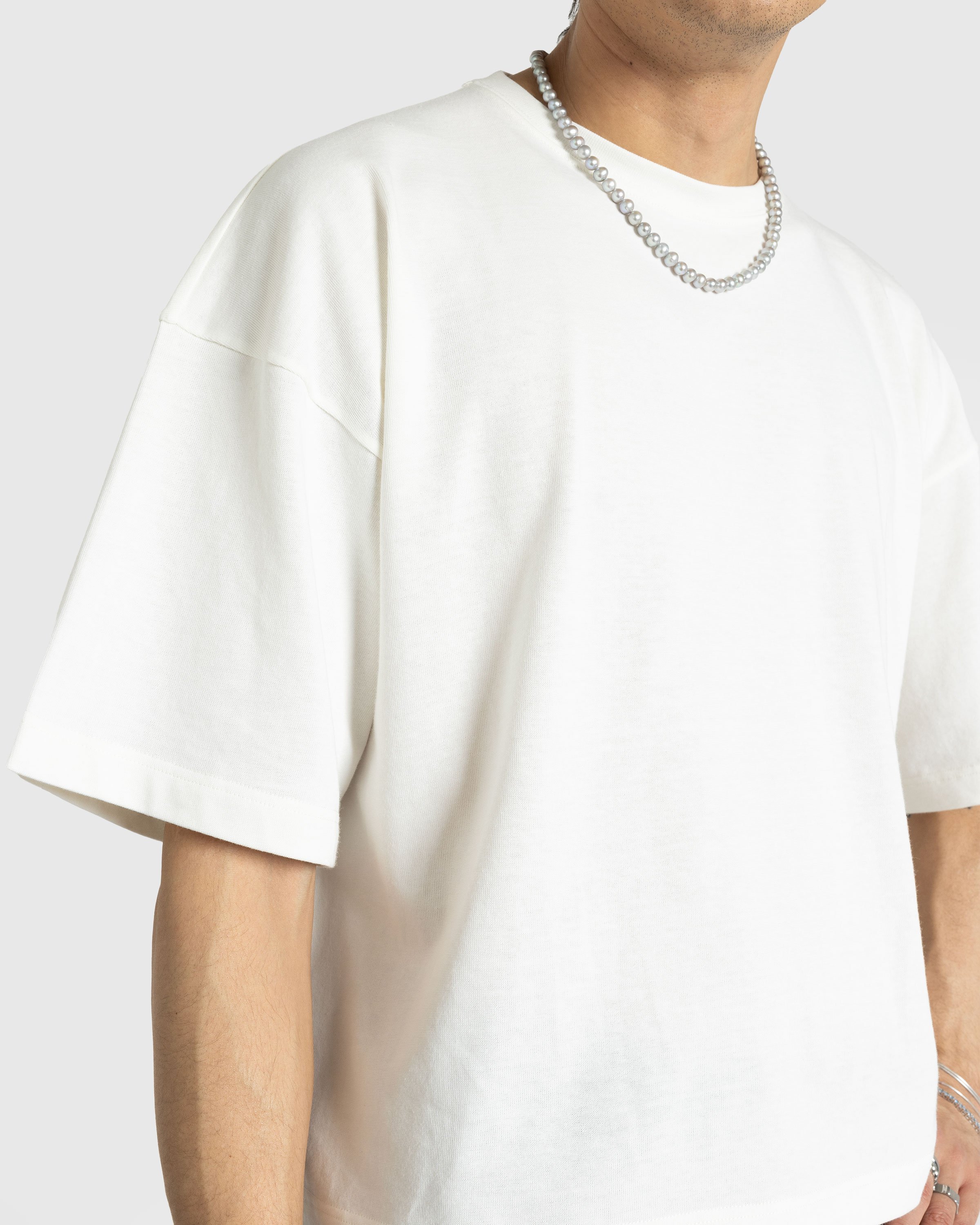 Meta Campania Collective - Nat Jersey Cotton Surfer T Shirt White - Clothing - White - Image 5