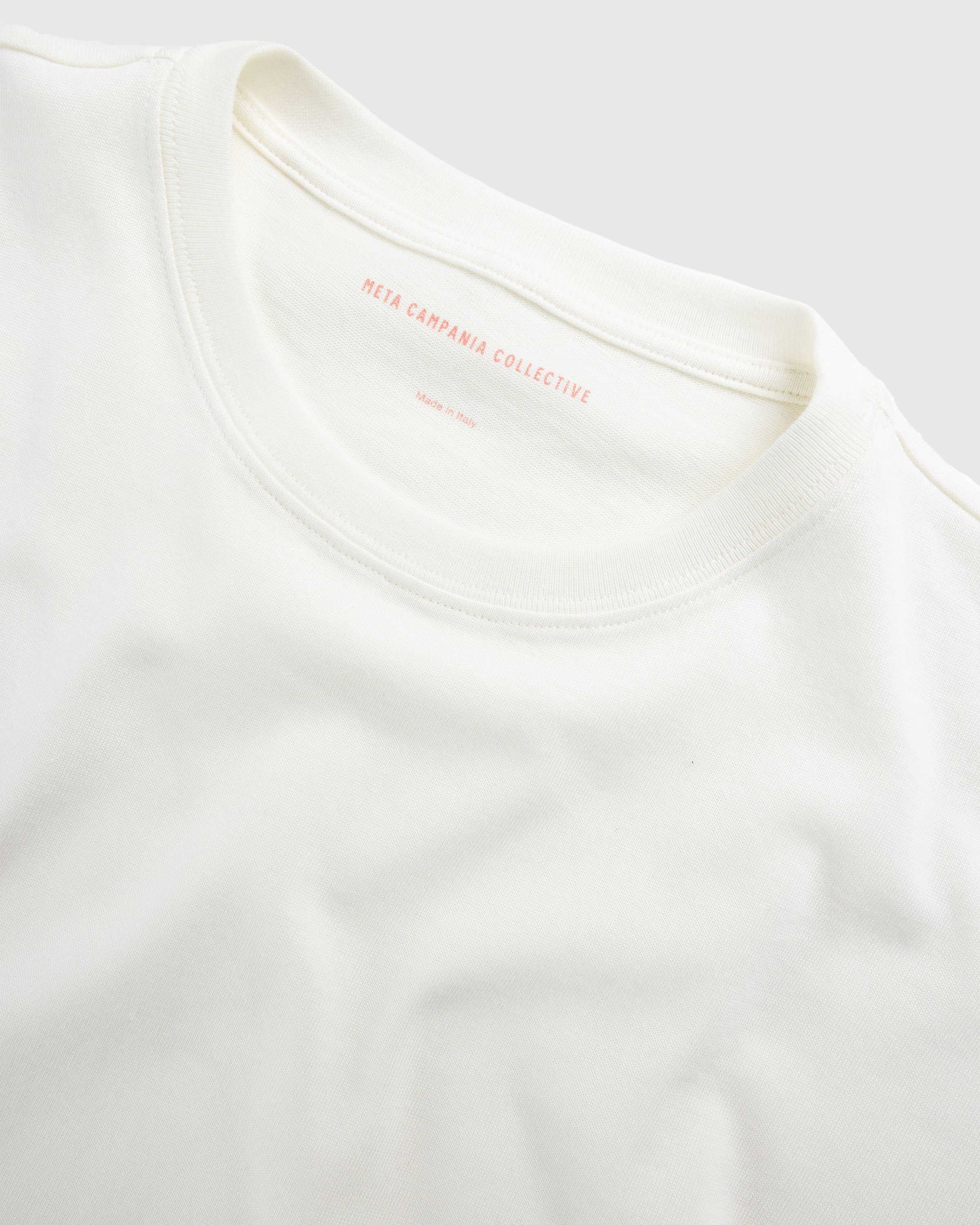 Meta Campania Collective - Nat Jersey Cotton Surfer T Shirt White - Clothing - White - Image 6