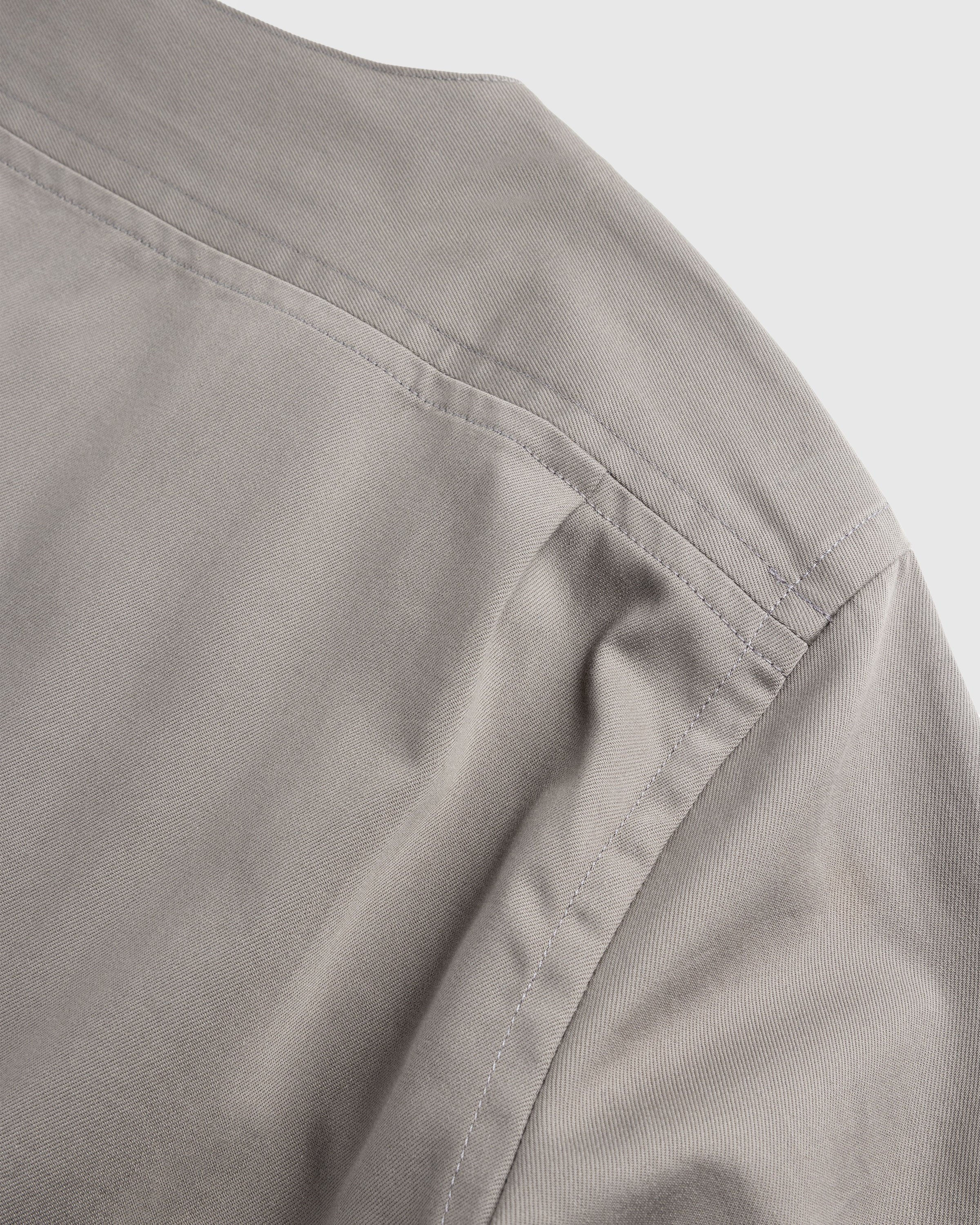 Meta Campania Collective - Mike Short Sleeve Cotton Baseball Shirt Weimaraner Grey - Clothing - Grey - Image 7