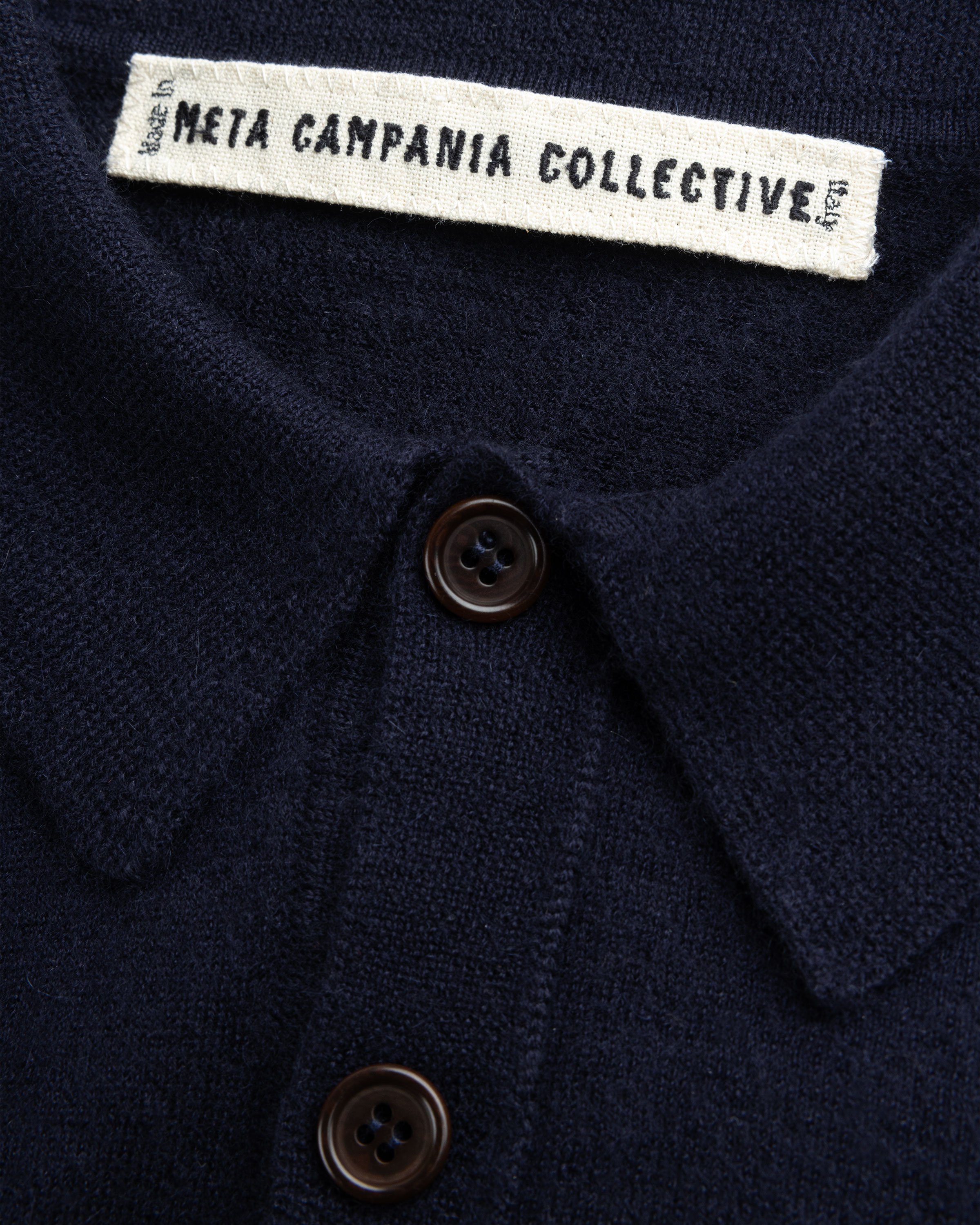 Meta Campania Collective - Joel Felted Cashmere Polo Midnight Blue - Clothing - Blue - Image 6