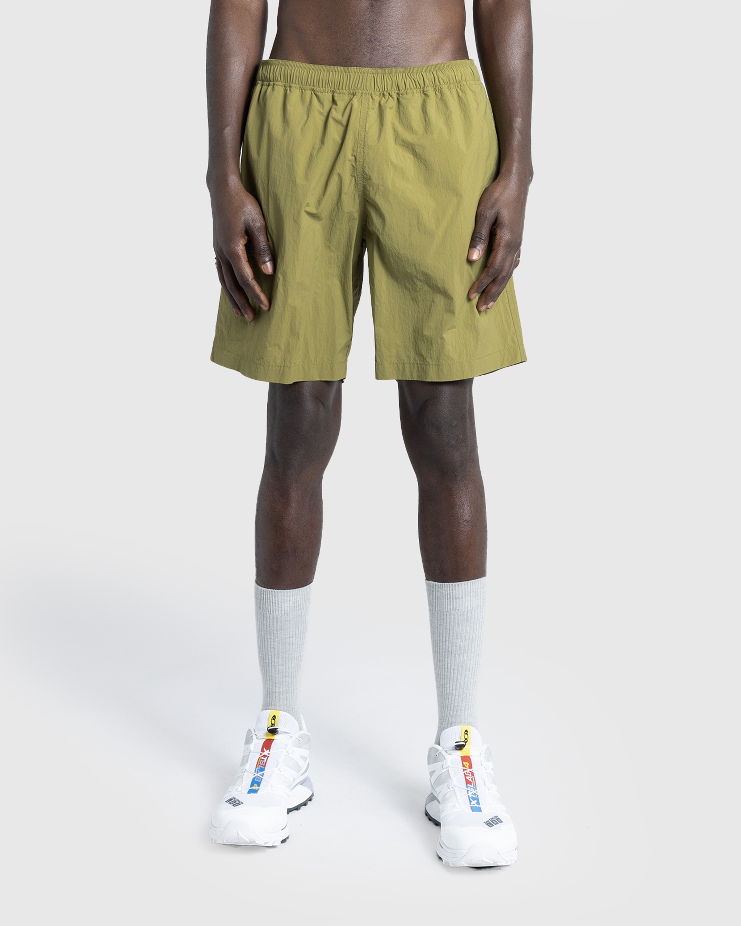 Highsnobiety HS05 - Natural Dyed Nylon Shorts - Clothing - Khaki - Image 3