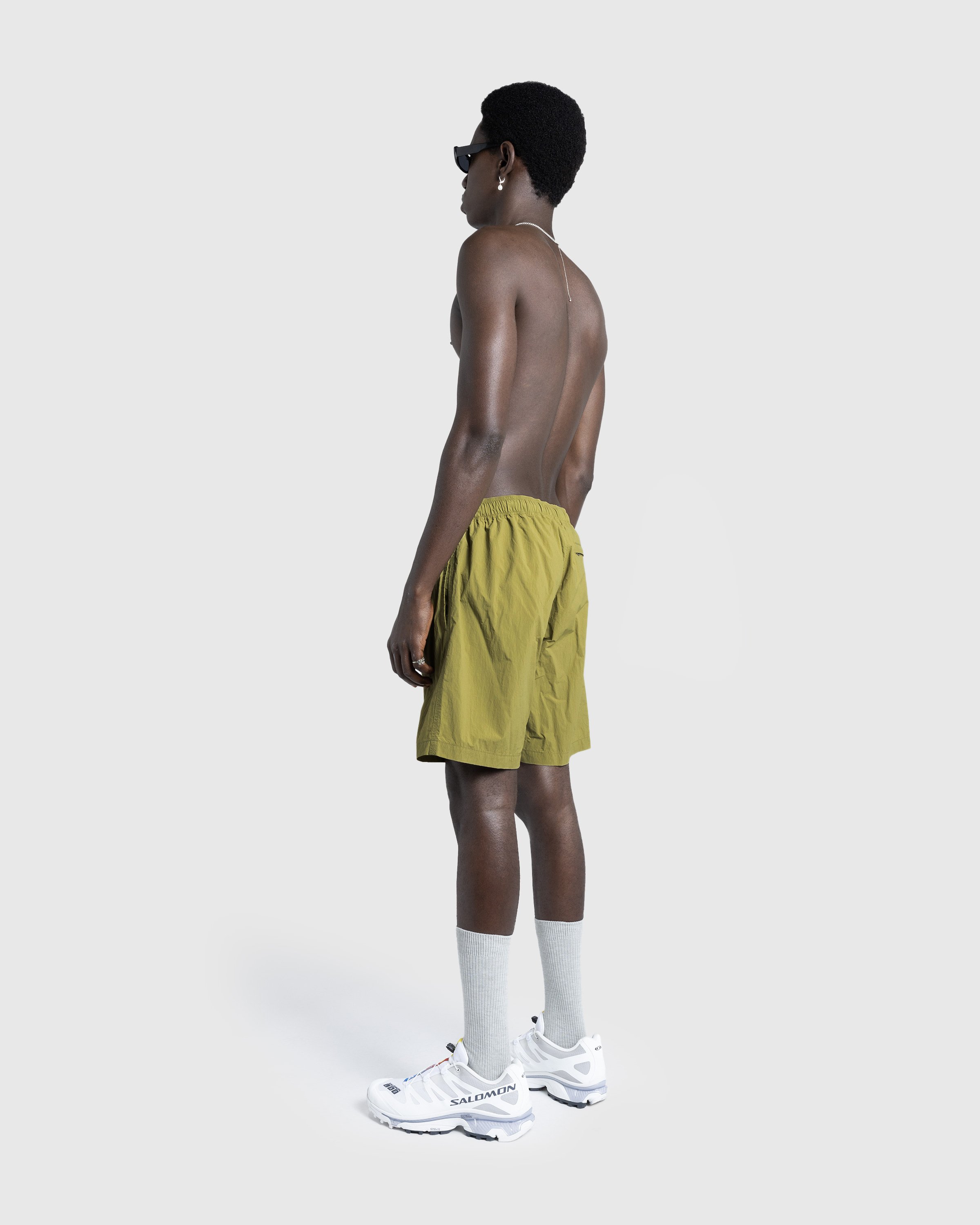 Highsnobiety HS05 - Natural Dyed Nylon Shorts - Clothing - Khaki - Image 7