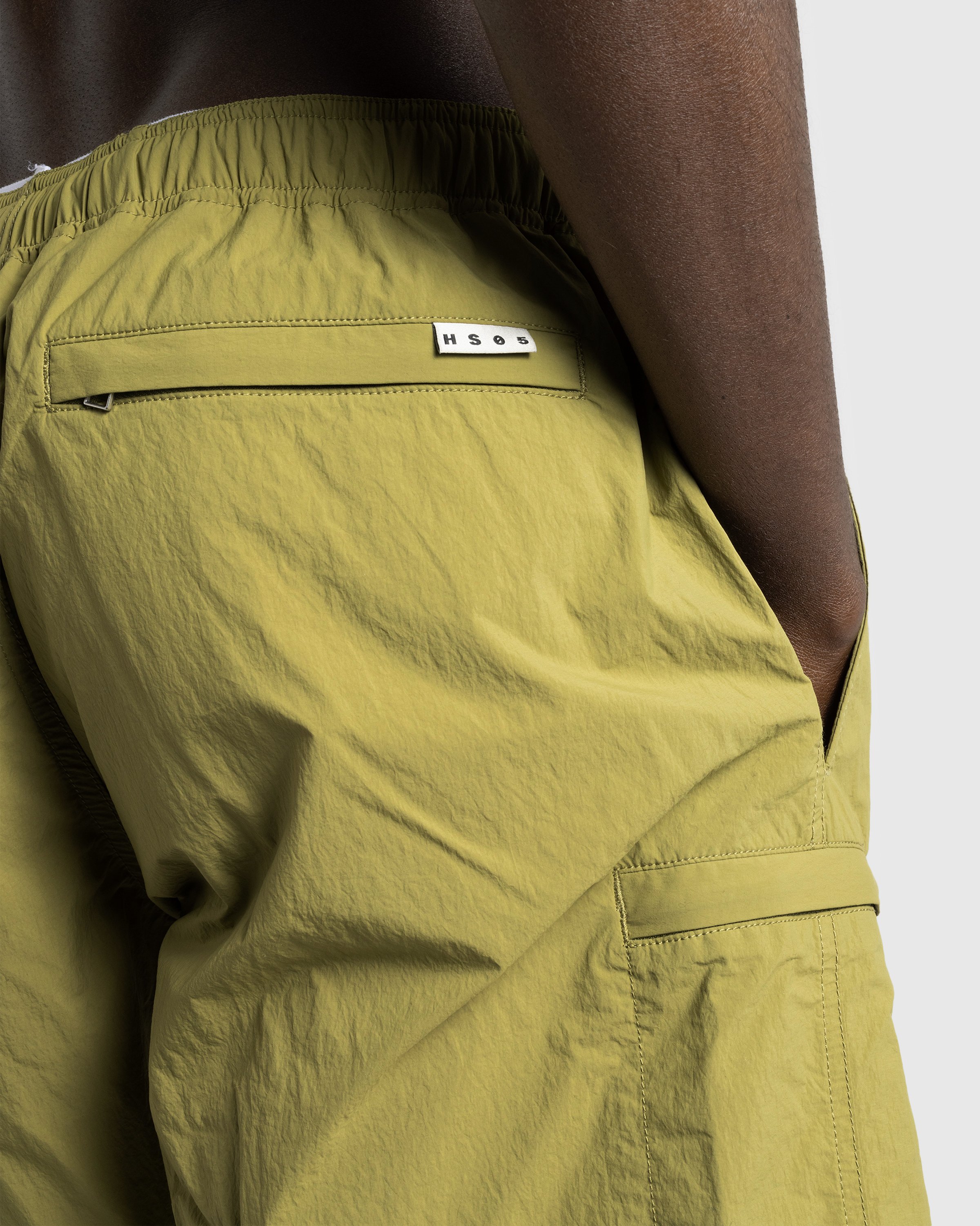 Highsnobiety HS05 - Natural Dyed Nylon Shorts - Clothing - Khaki - Image 8