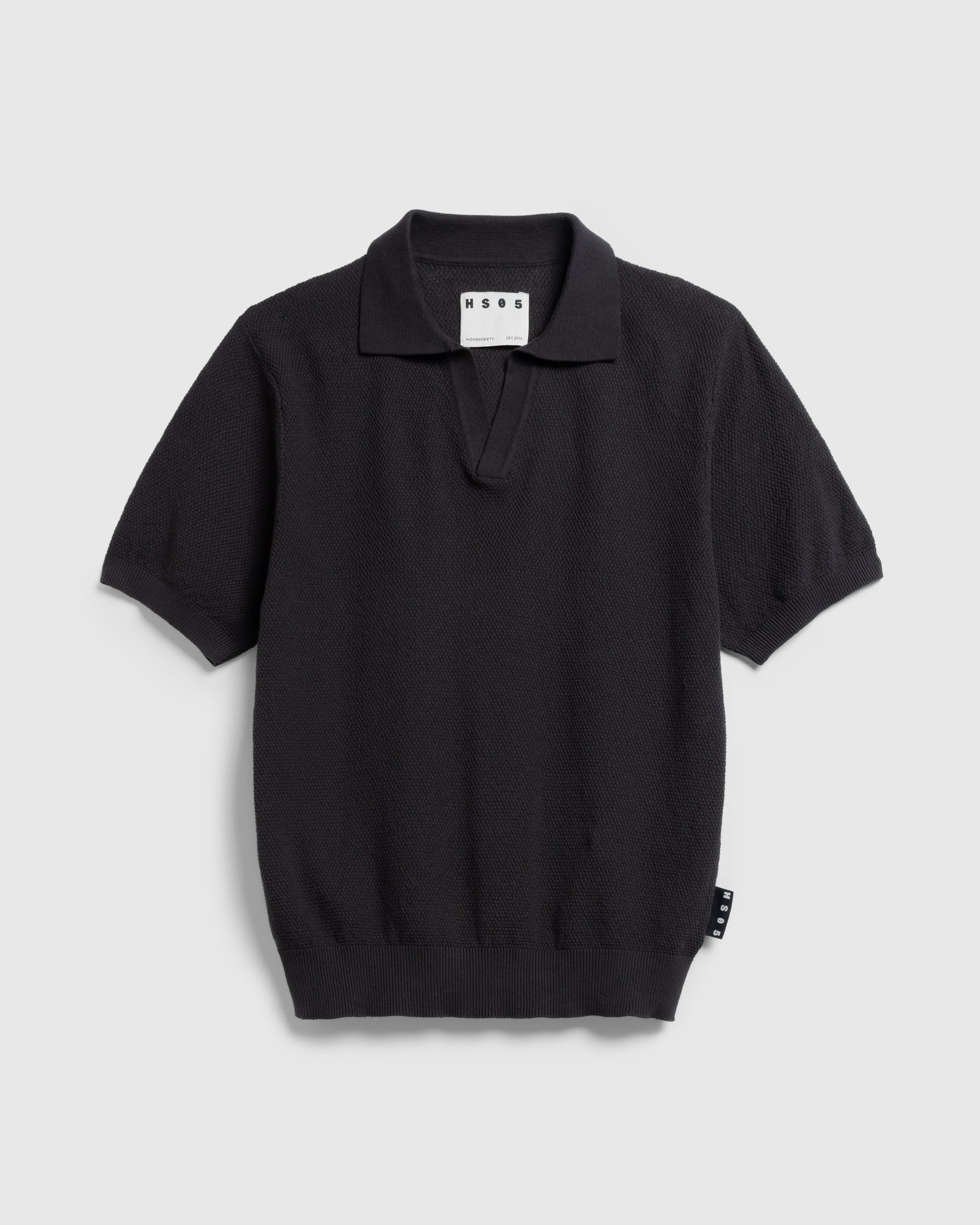 Highsnobiety HS05 - Light Knit Polo Black - Clothing - Black - Image 1