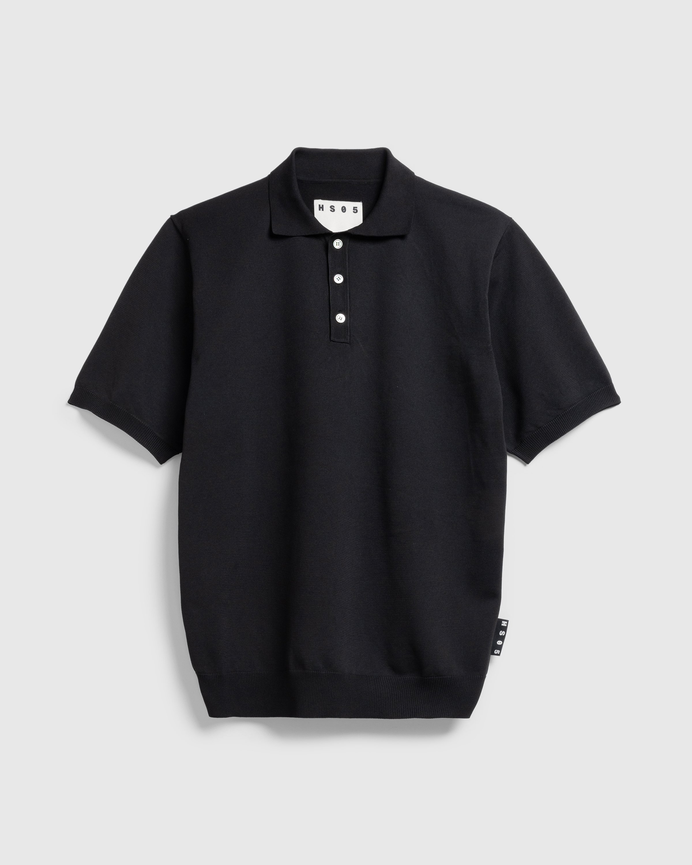 Highsnobiety HS05 - Poly SS Knit Polo - Clothing - Black - Image 1