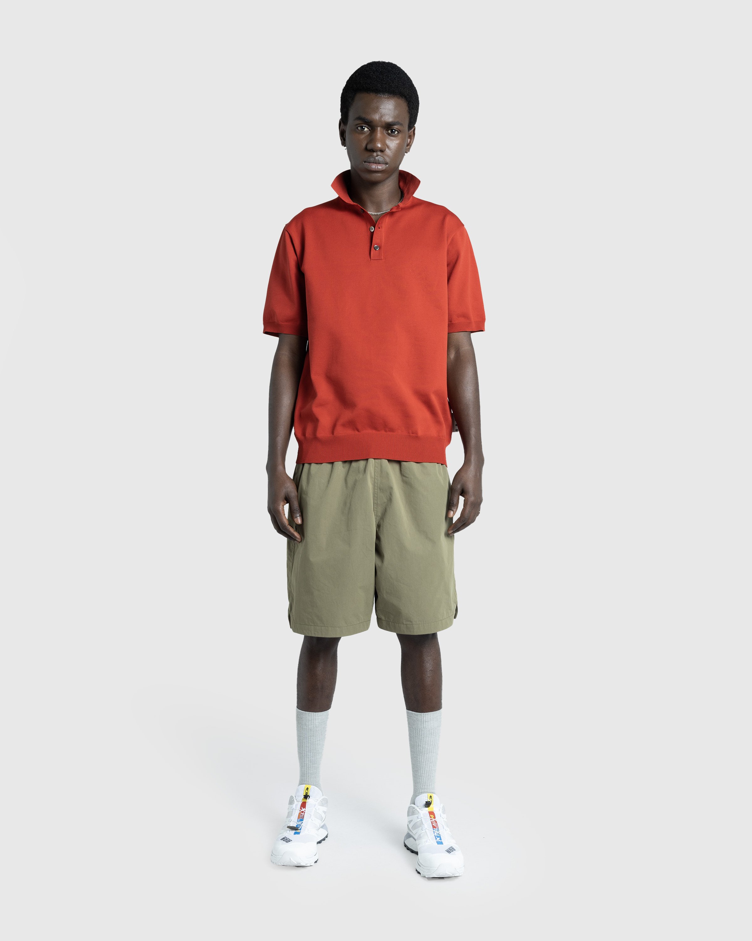 Highsnobiety HS05 - Poly SS Knit Polo Ruby Red - Clothing - Ruby Red - Image 4