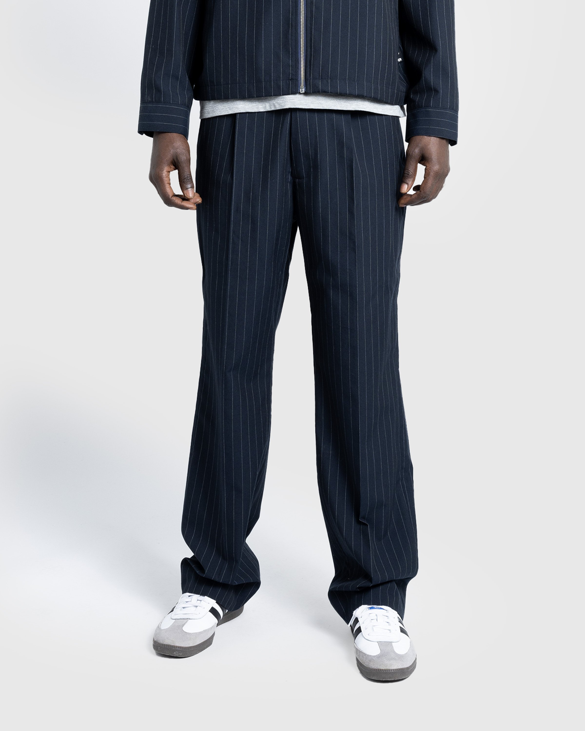 Highsnobiety HS05 - Tropical Suiting Pants Navy Striped - Clothing - Navy Striped - Image 3