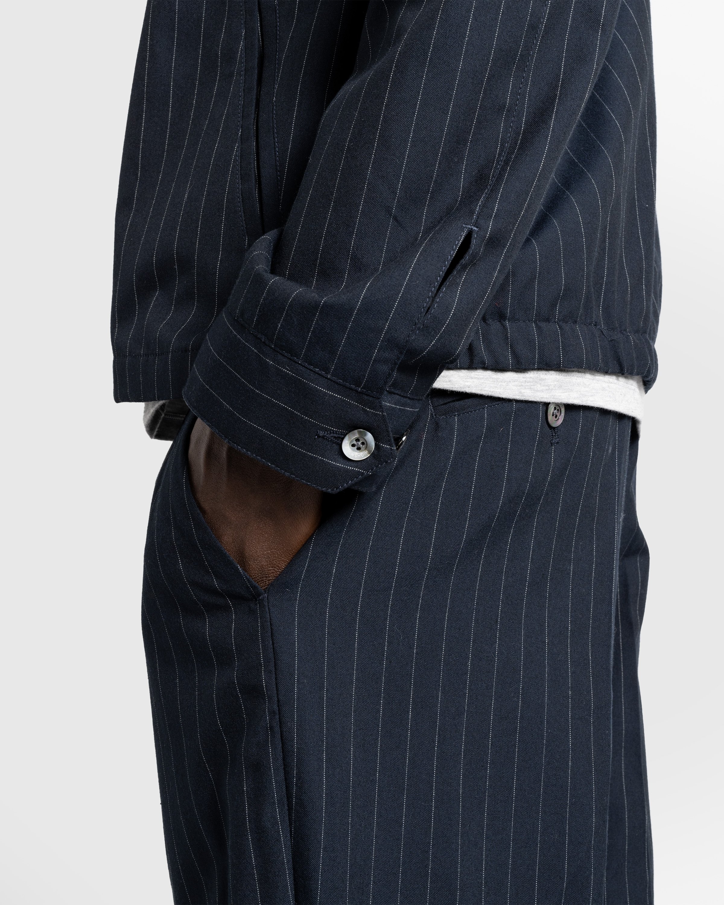 Highsnobiety HS05 - Tropical Suiting Pants Navy Striped - Clothing - Navy Striped - Image 5