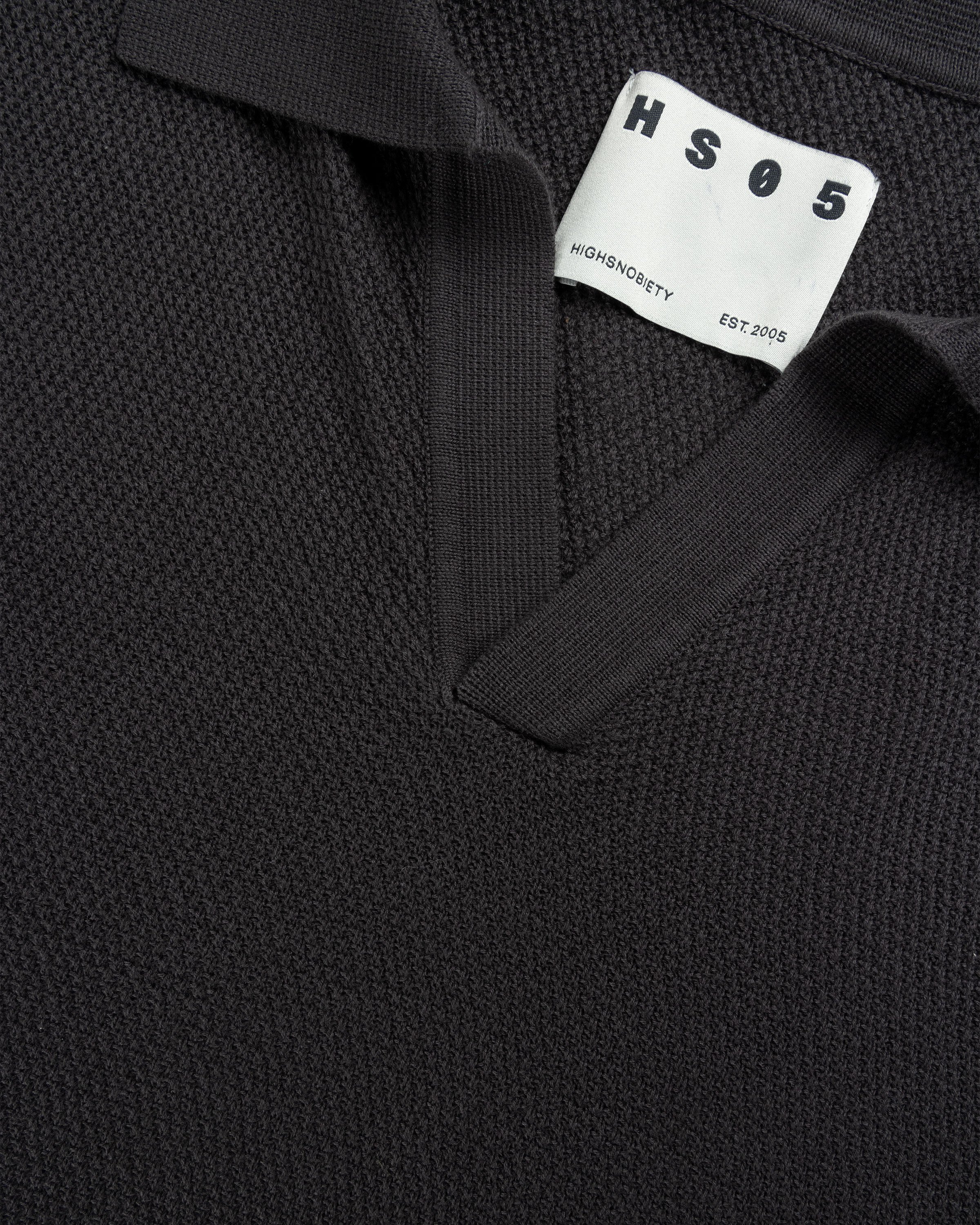 Highsnobiety HS05 - Light Knit Polo Black - Clothing - Black - Image 7
