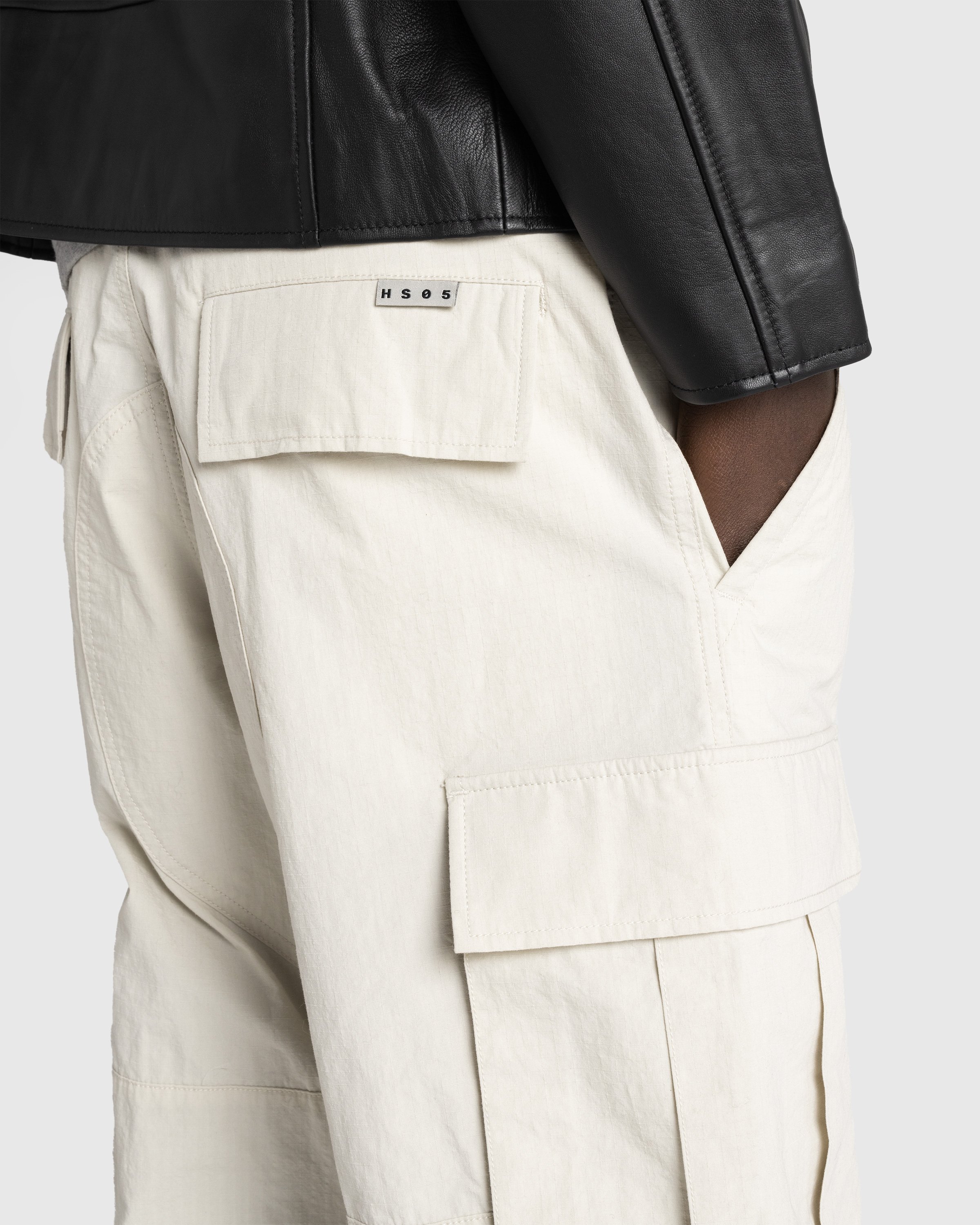 Highsnobiety HS05 - Nylon Cotton Cargo Pants - Clothing - Off White - Image 7