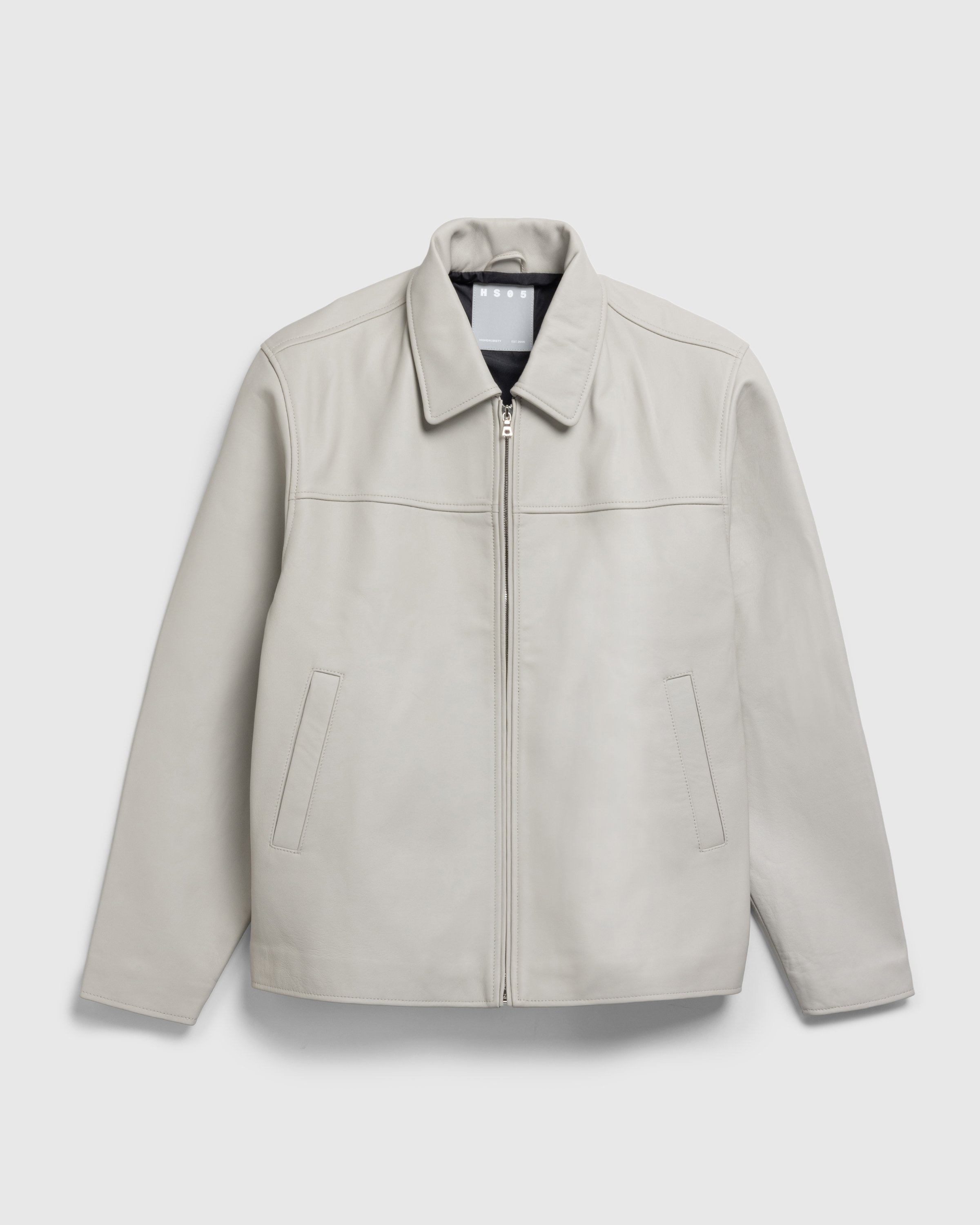 Highsnobiety HS05 - Leather Jacket - Clothing - Light Grey - Image 1
