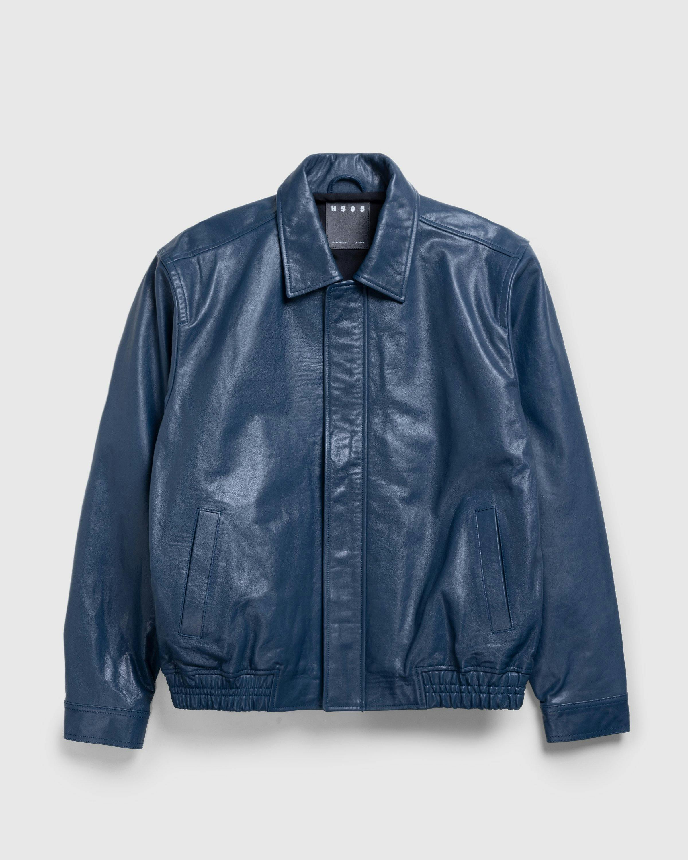 Highsnobiety HS05 - Leather Bomber Navy - Clothing - Navy - Image 1