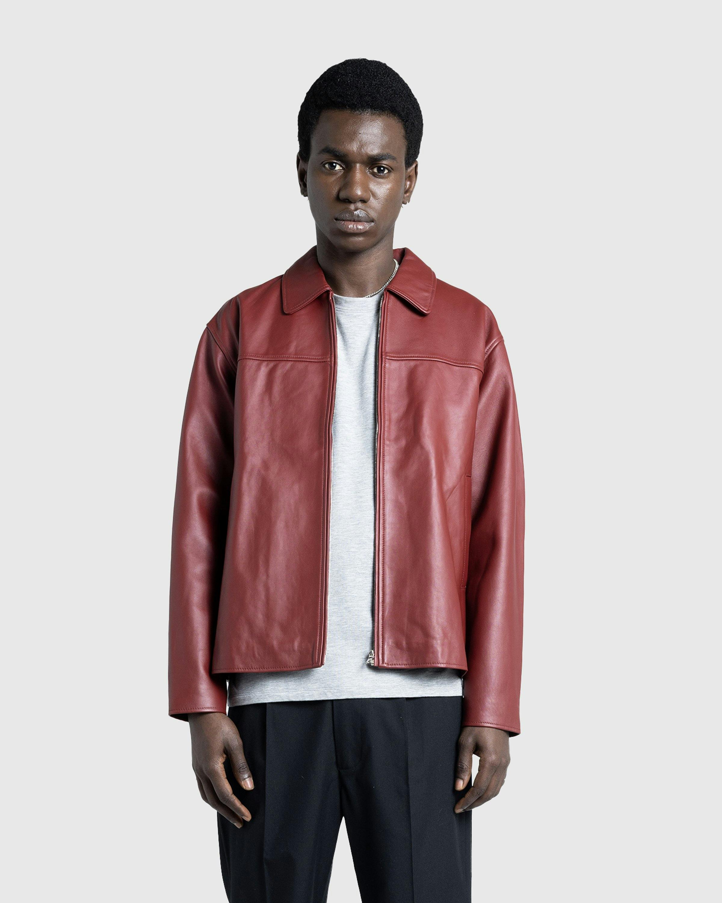 Highsnobiety HS05 - Leather Jacket Burgundy - Clothing - Burgundy - Image 3