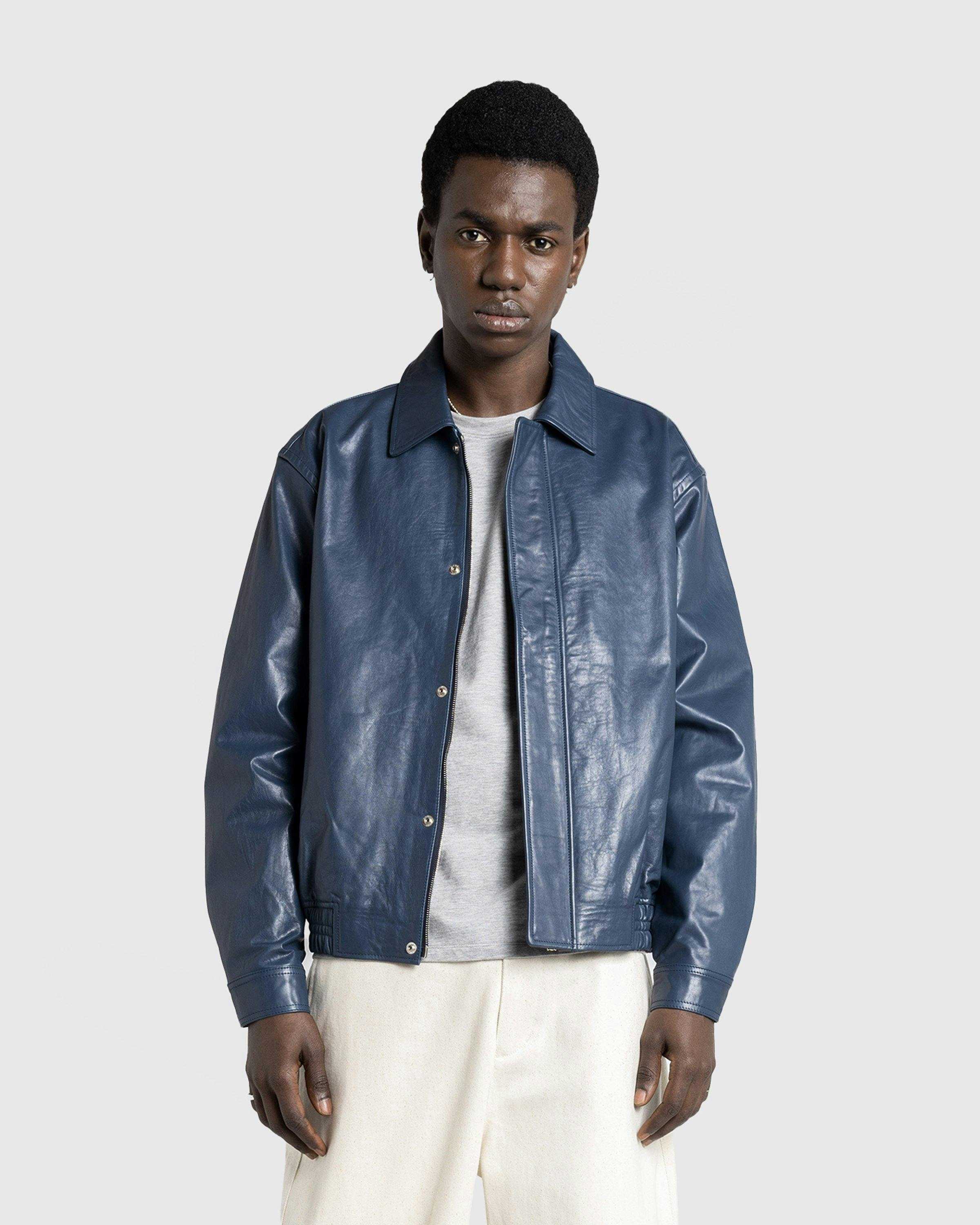 Highsnobiety HS05 - Leather Bomber Navy - Clothing - Navy - Image 2