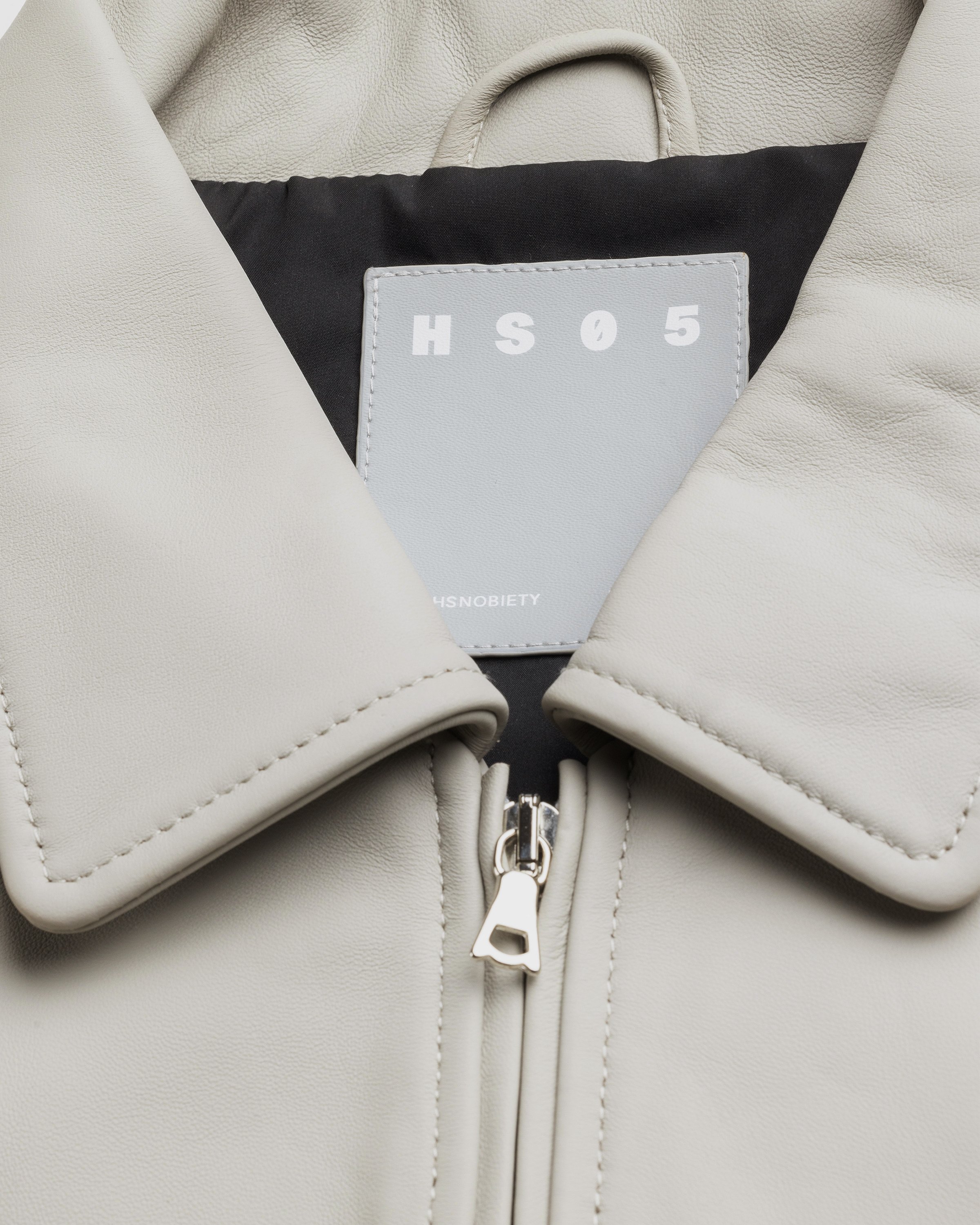 Highsnobiety HS05 - Leather Jacket - Clothing - Light Grey - Image 5