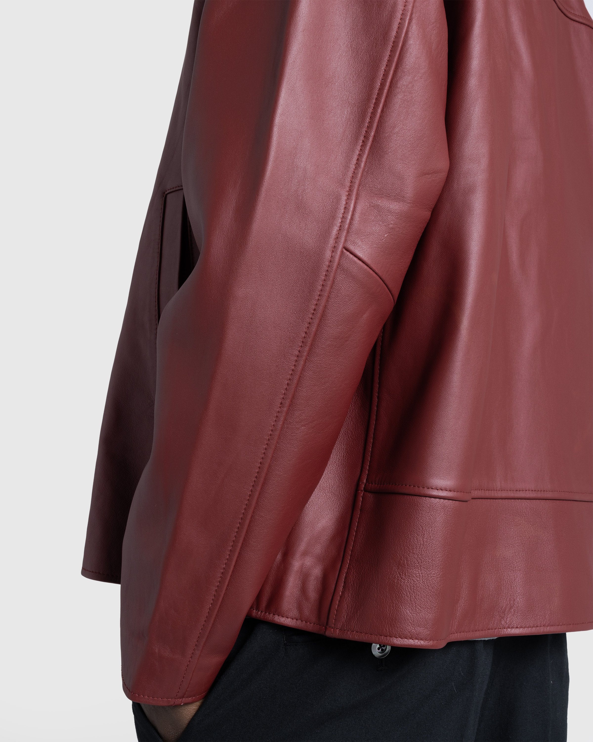 Highsnobiety HS05 - Leather Jacket Burgundy - Clothing - Burgundy - Image 7