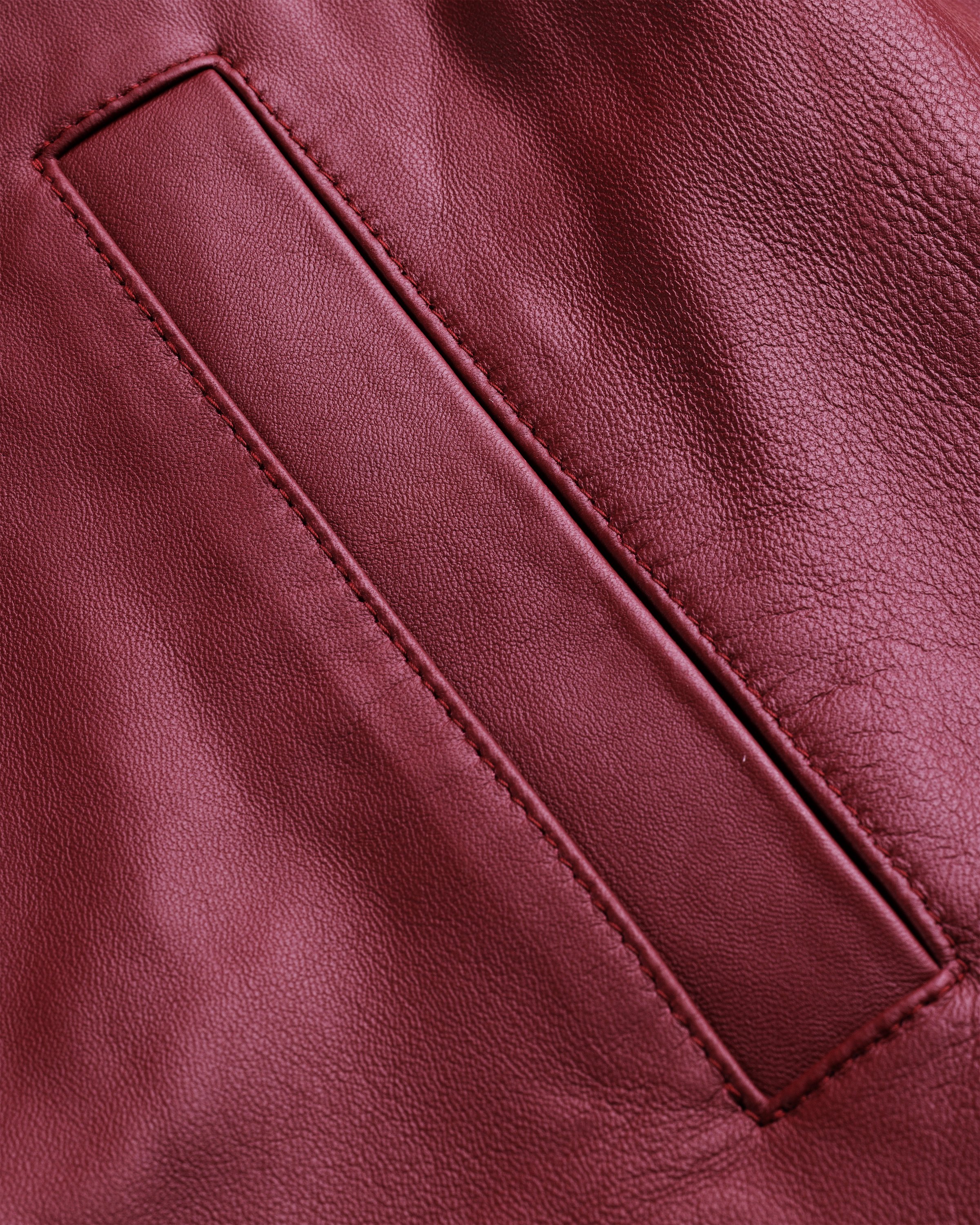 Highsnobiety HS05 - Leather Jacket Burgundy - Clothing - Burgundy - Image 10