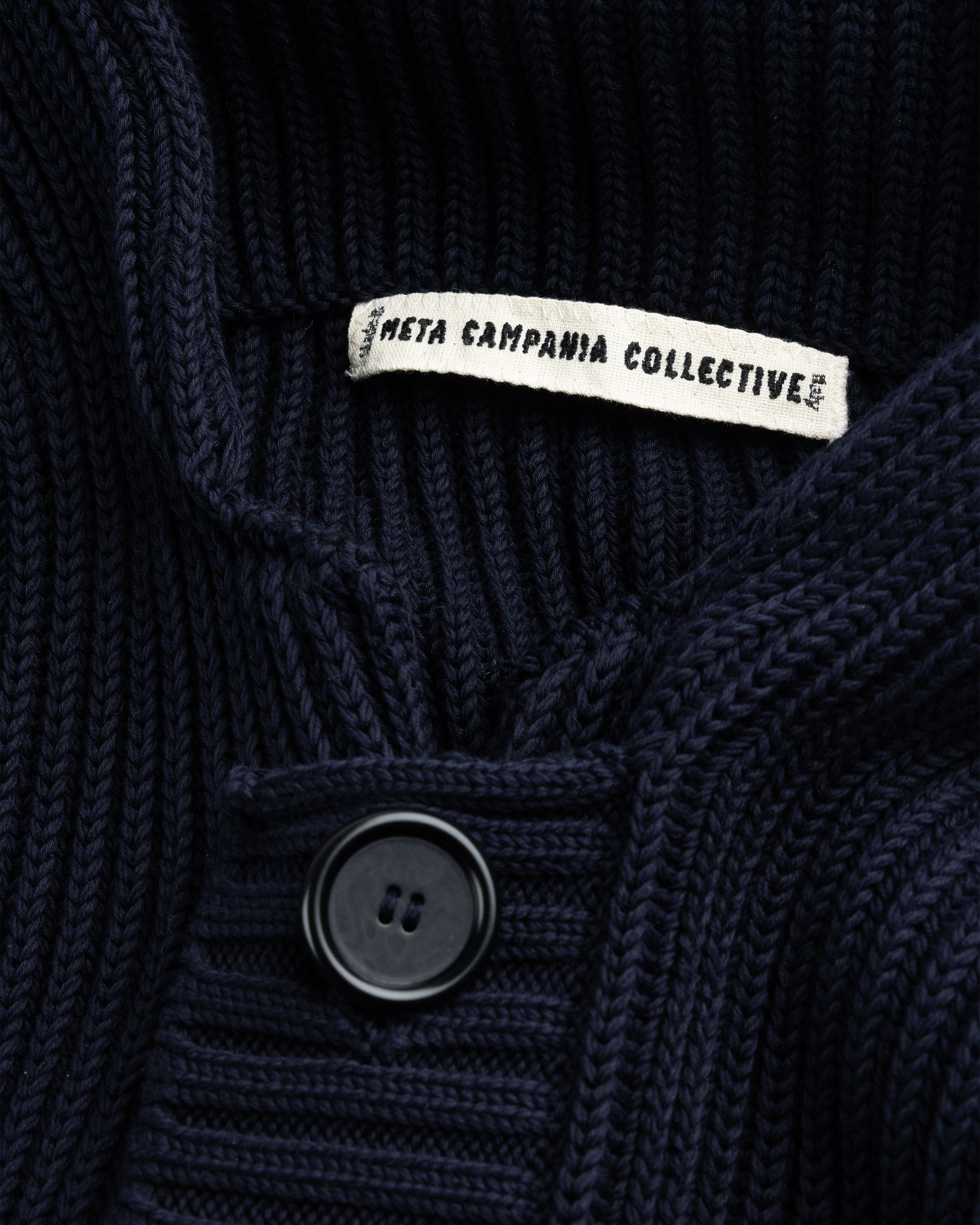 Meta Campania Collective - Michel Exaggerated Rib Organic Cotton Hooded Cardigan Midnight Blue - Clothing - Blue - Image 6