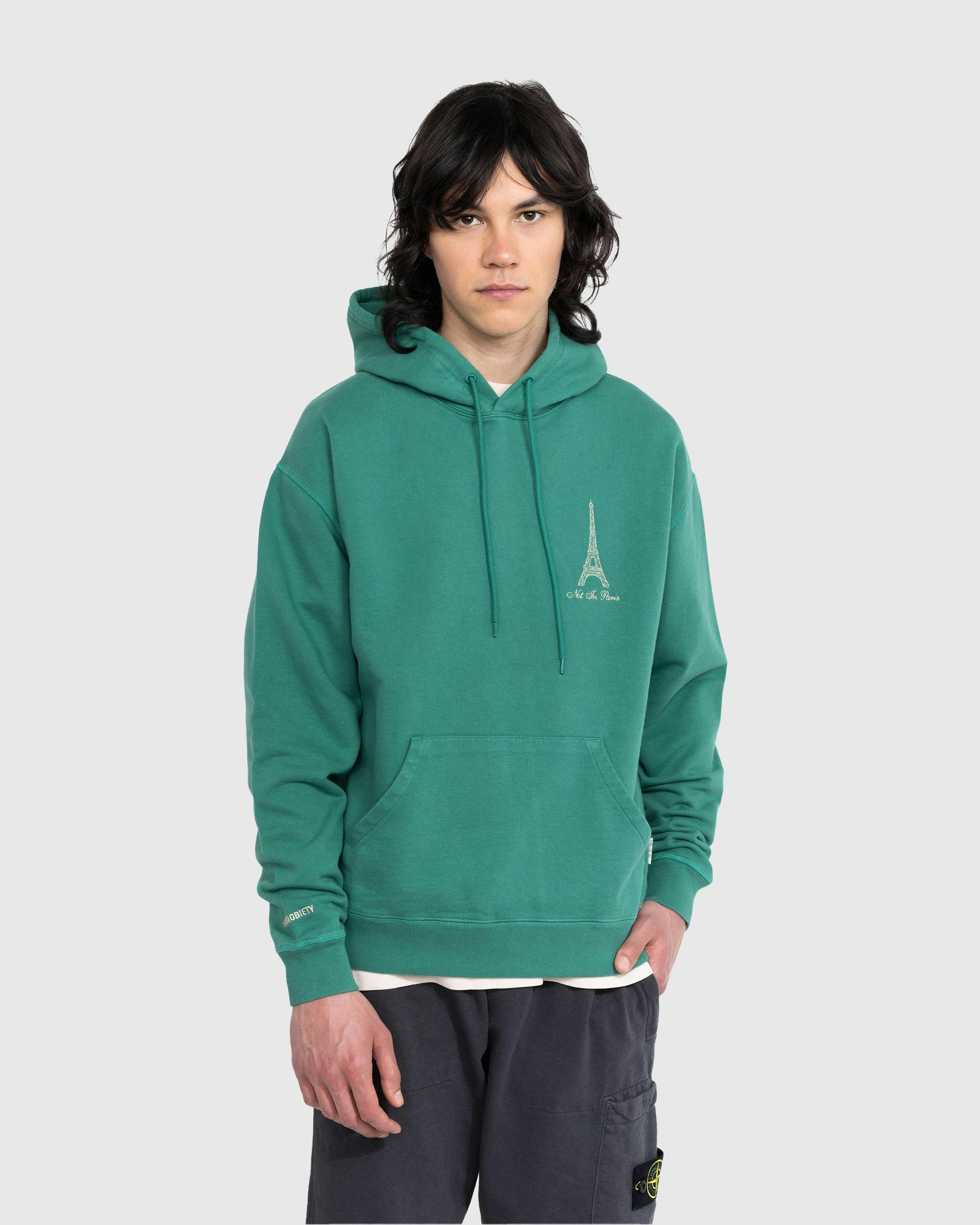 Highsnobiety - Not in Paris 5 Hoodie Green - Clothing - Green - Image 3