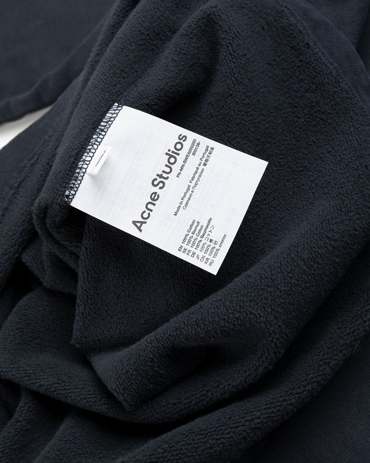 Acne Studios - Organic Cotton Logo Crewneck Sweatshirt Black - Clothing - Black - Image 5