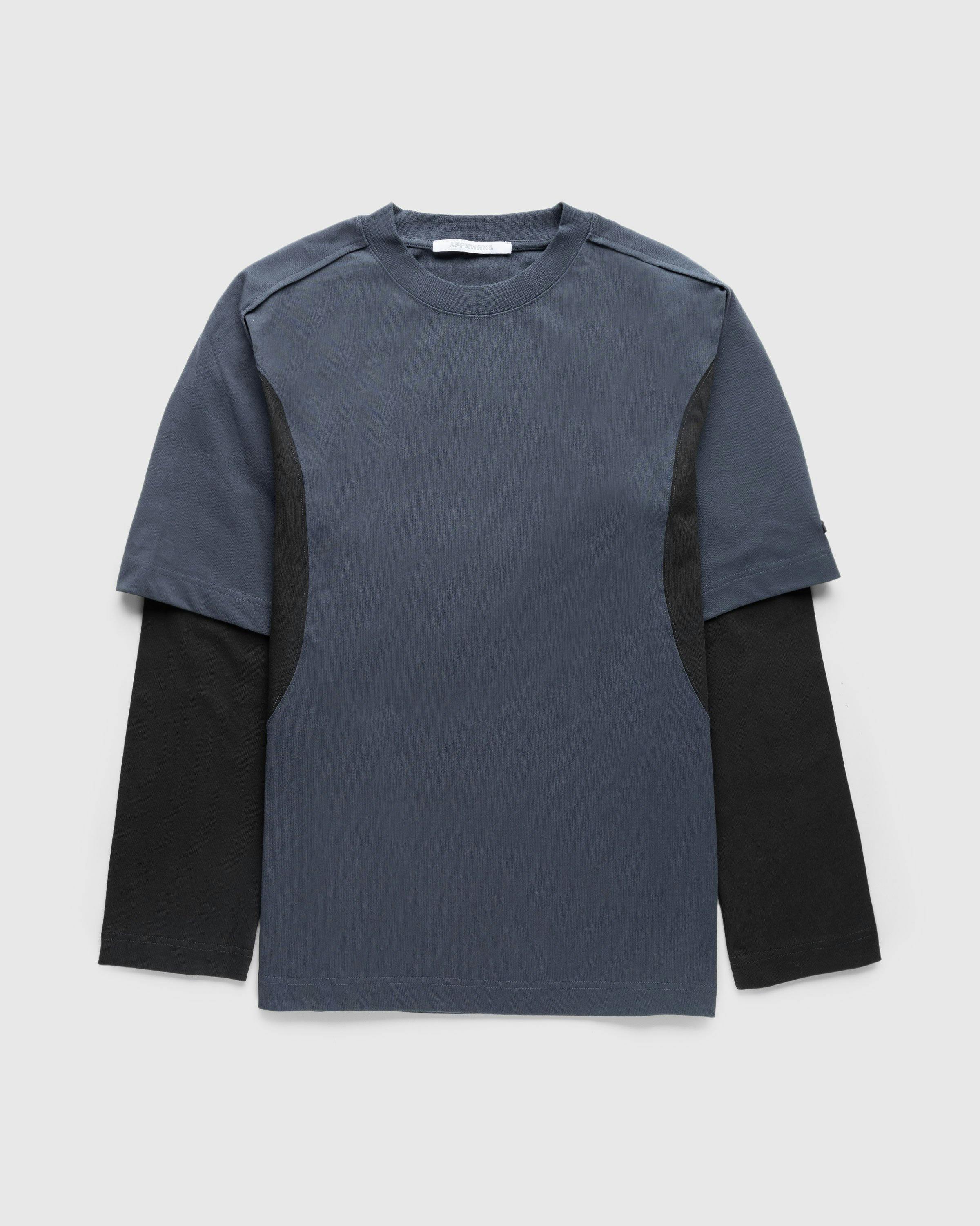 AFFXWRKS - Dual Sleeve T-Shirt Muted Blue - Clothing - Blue - Image 1