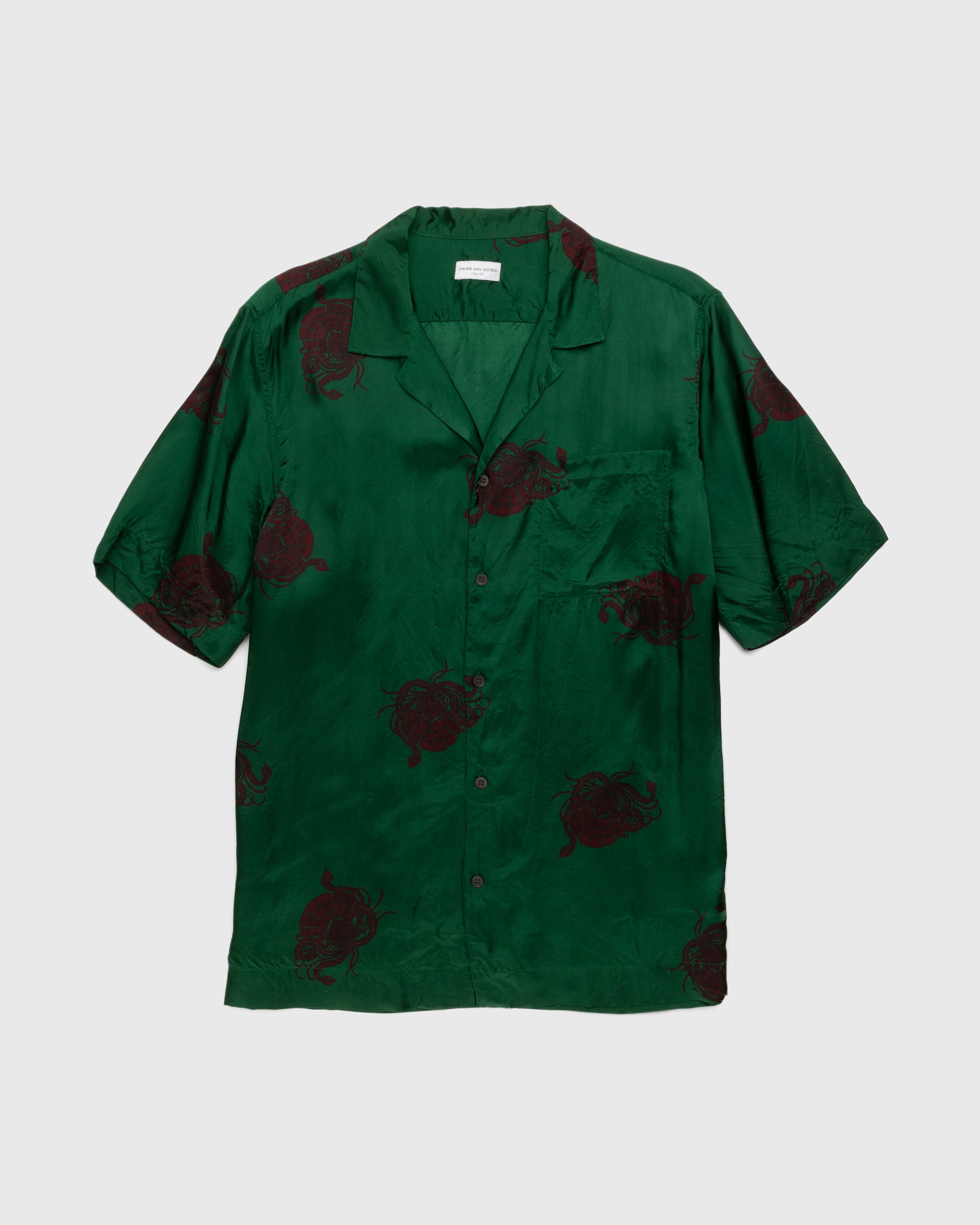 Dries van Noten - Carltone Shirt Bottle - Clothing - Green - Image 1