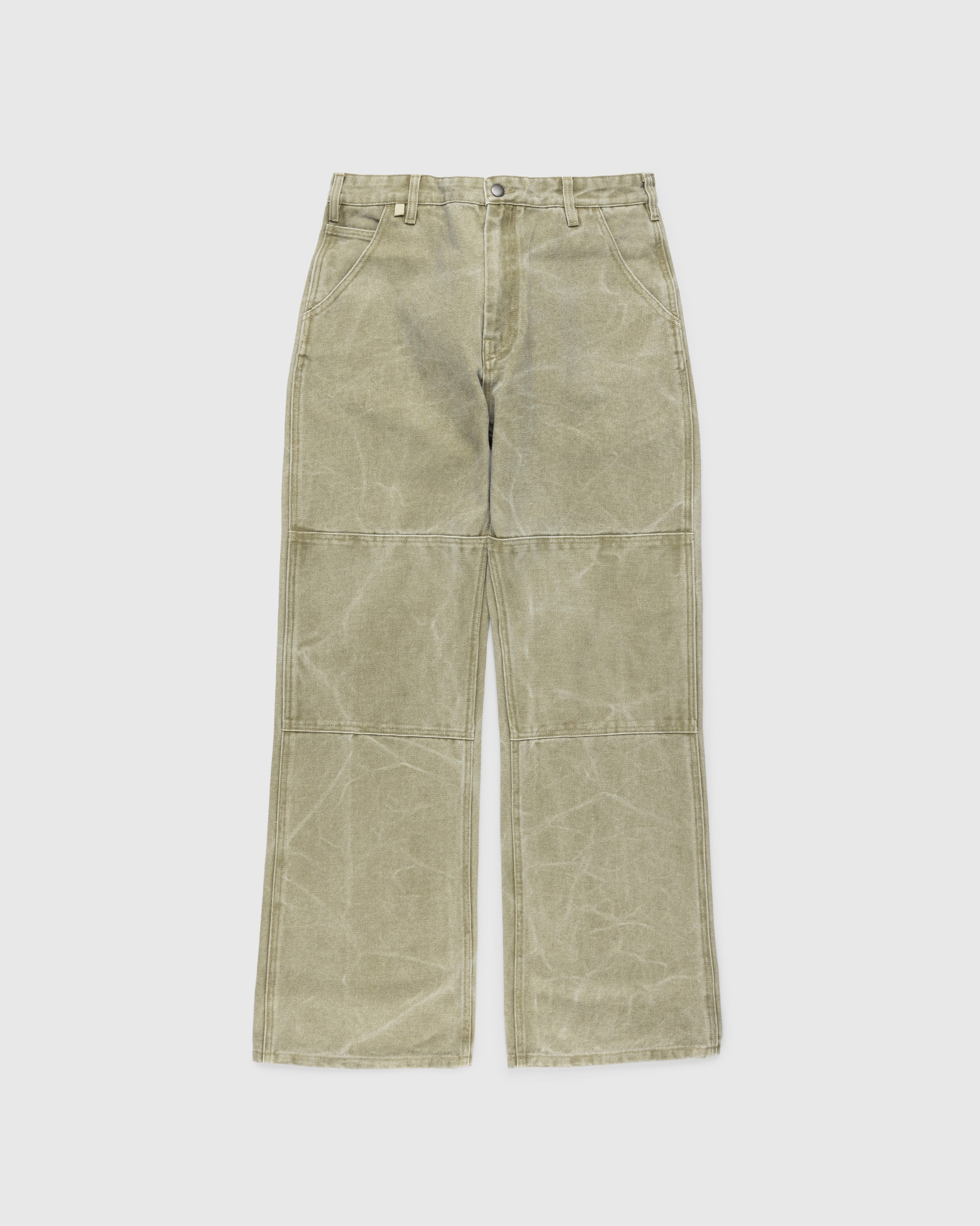 Acne Studios - Cotton Canvas Trousers Khaki Beige - Clothing - Green - Image 1