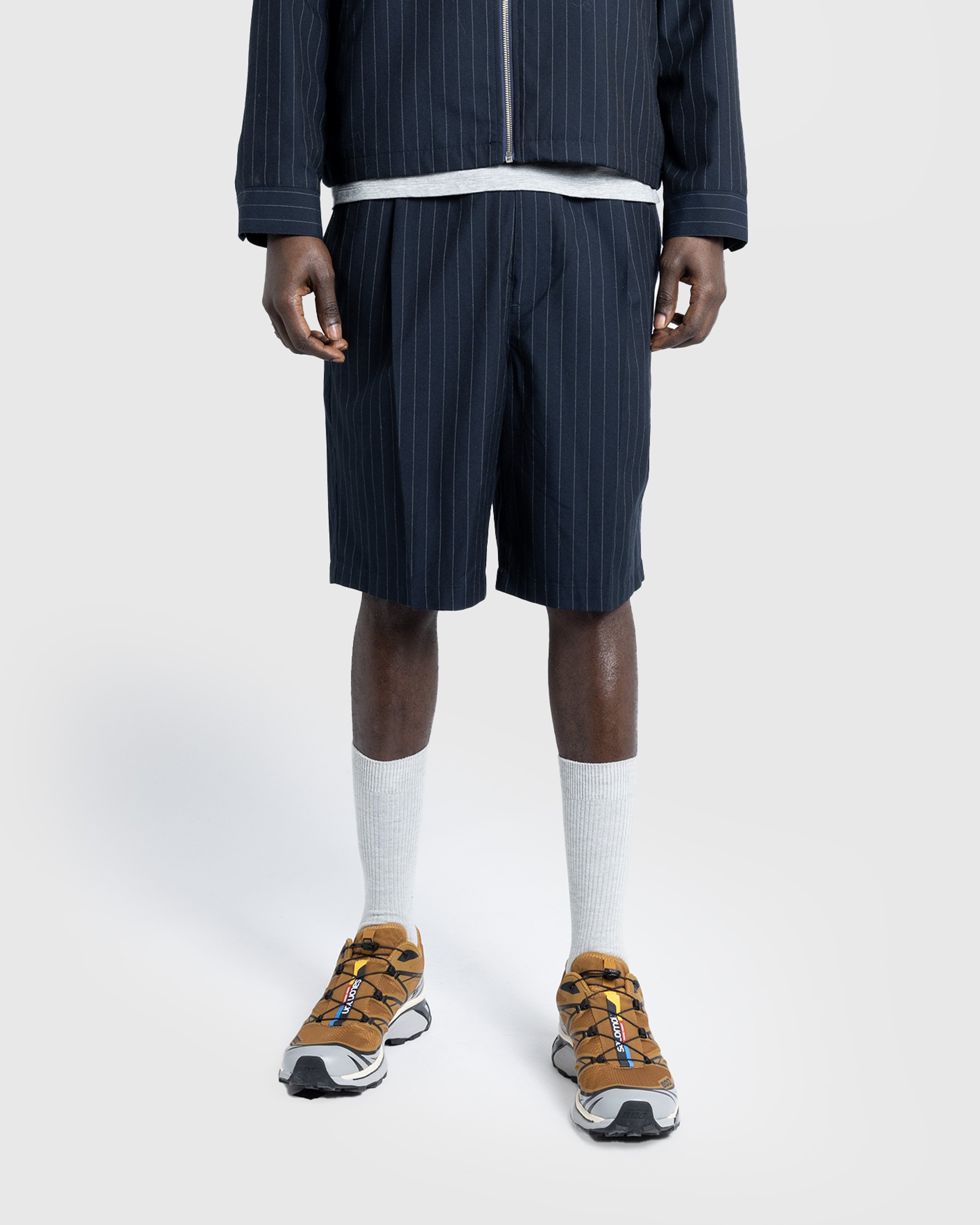 Highsnobiety HS05 - Tropical Suiting Shorts Stripes Navy - Clothing - Stripes Navy - Image 3