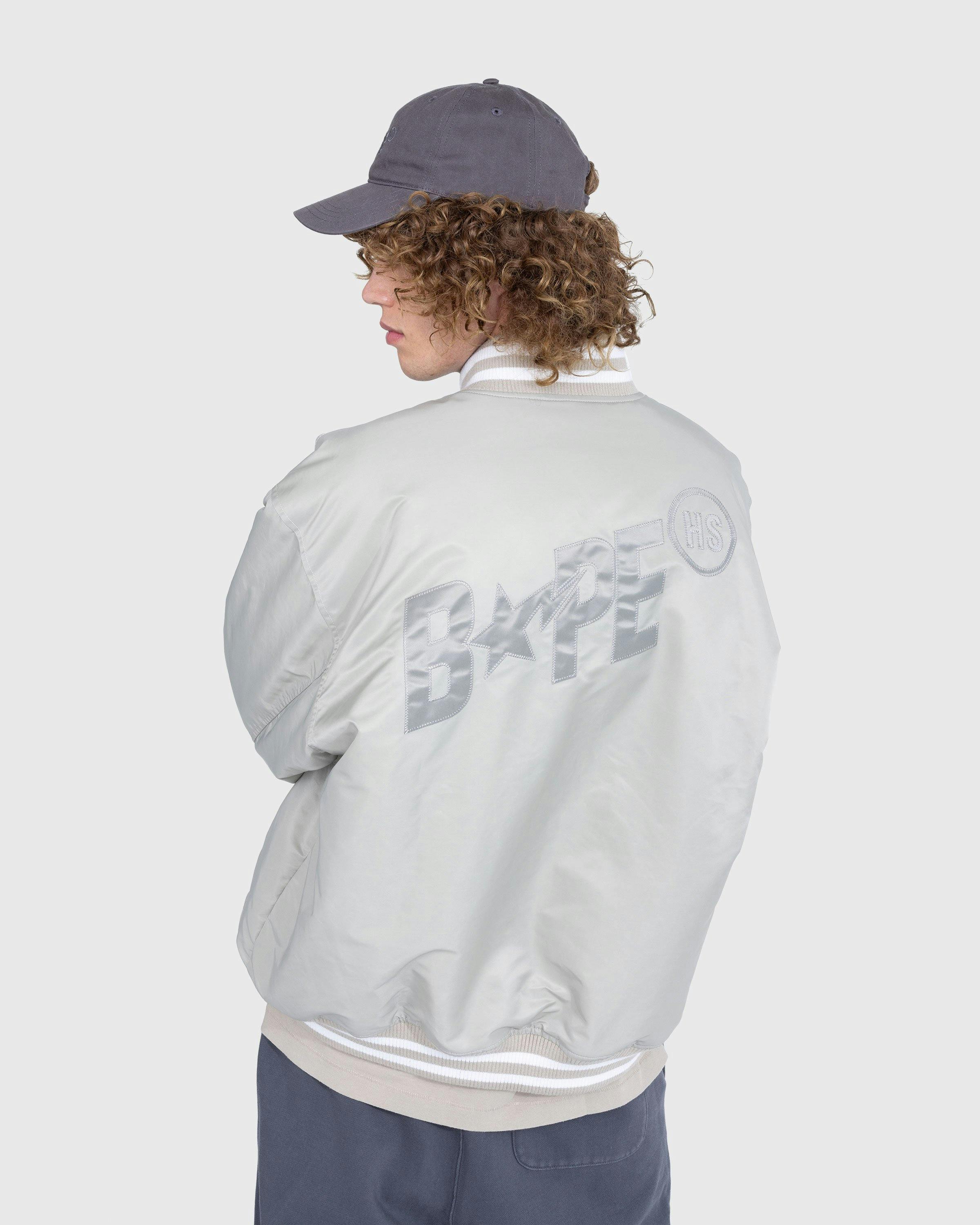 BAPE x Highsnobiety - Varsity Jacket Charcoal - Clothing - Grey - Image 3