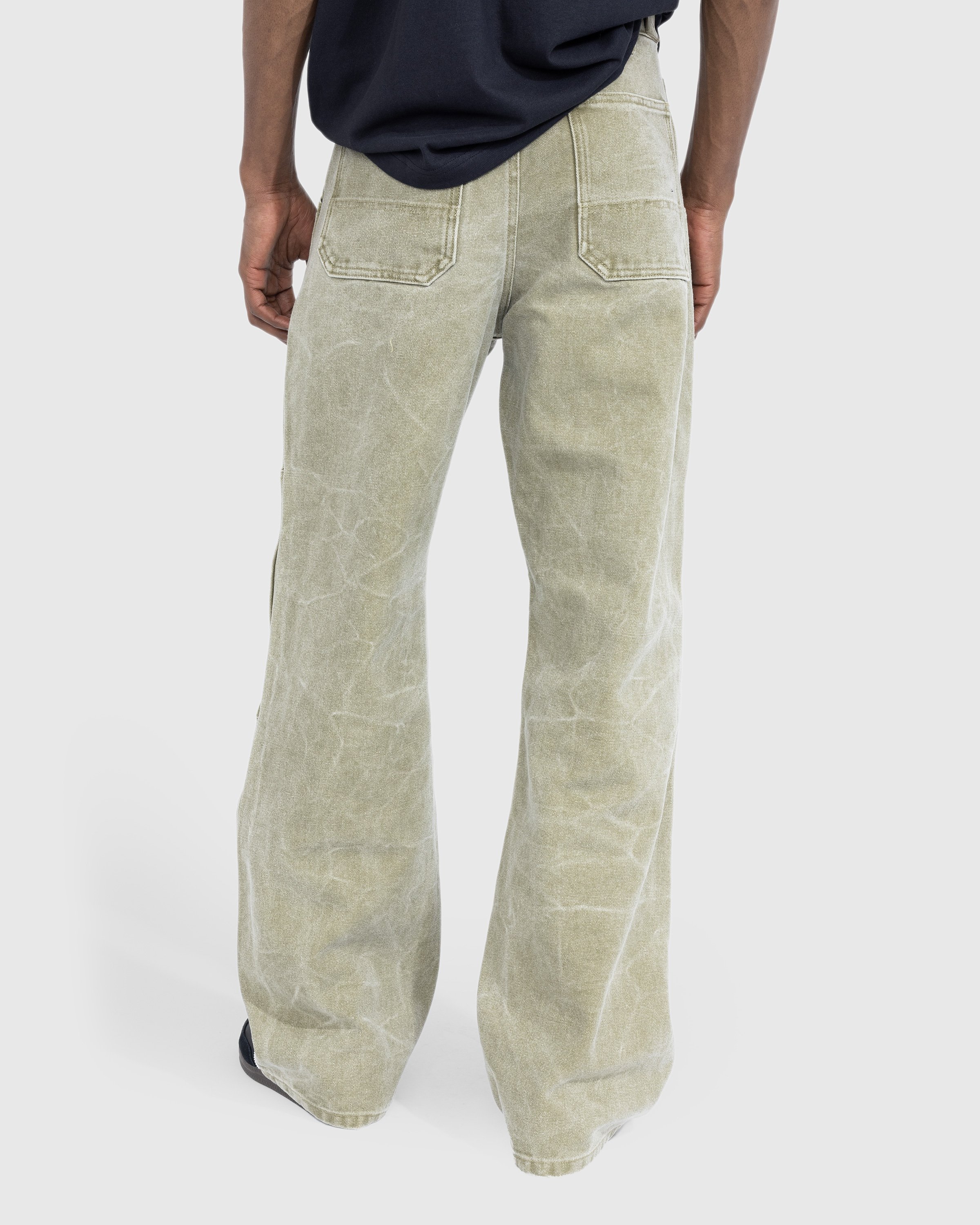 Acne Studios - Cotton Canvas Trousers Khaki Beige - Clothing - Green - Image 3