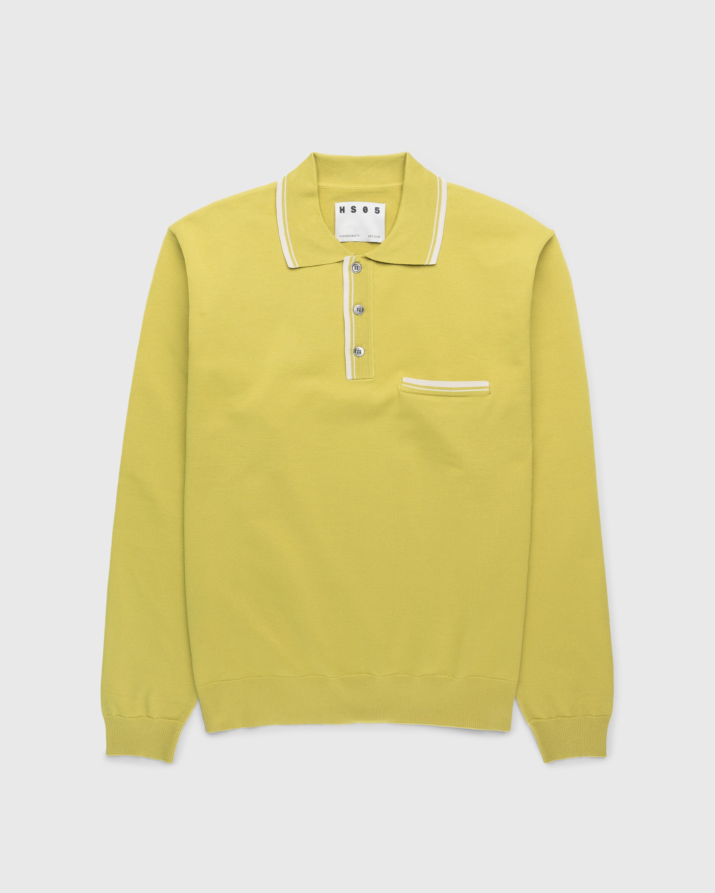 Highsnobiety HS05 - Long Sleeves Knit Polo Green - Clothing - Green - Image 1