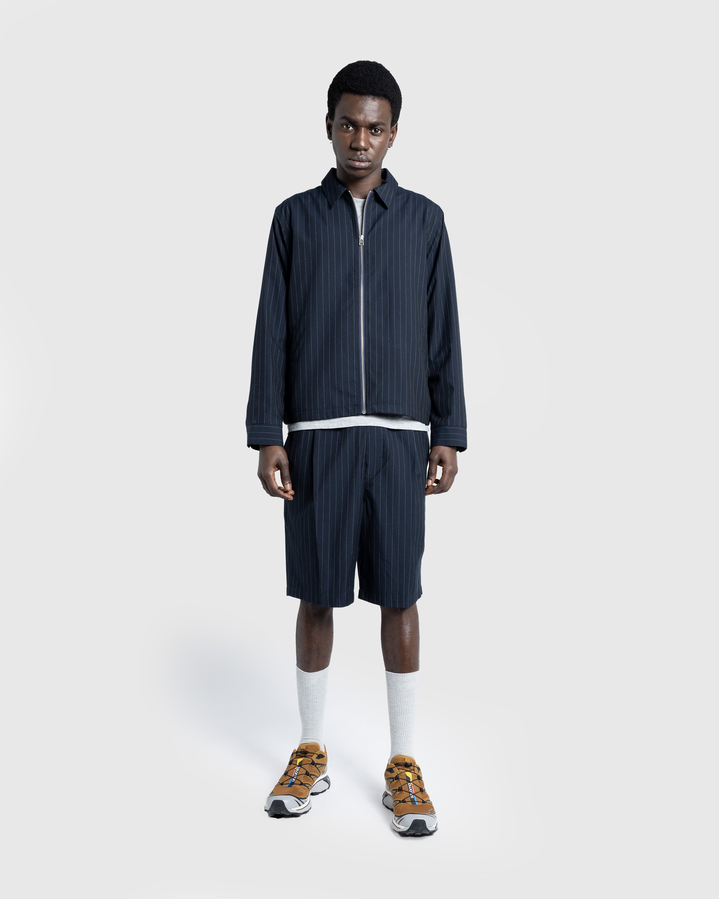 Highsnobiety HS05 - Tropical Suiting Shorts Stripes Navy - Clothing - Stripes Navy - Image 4