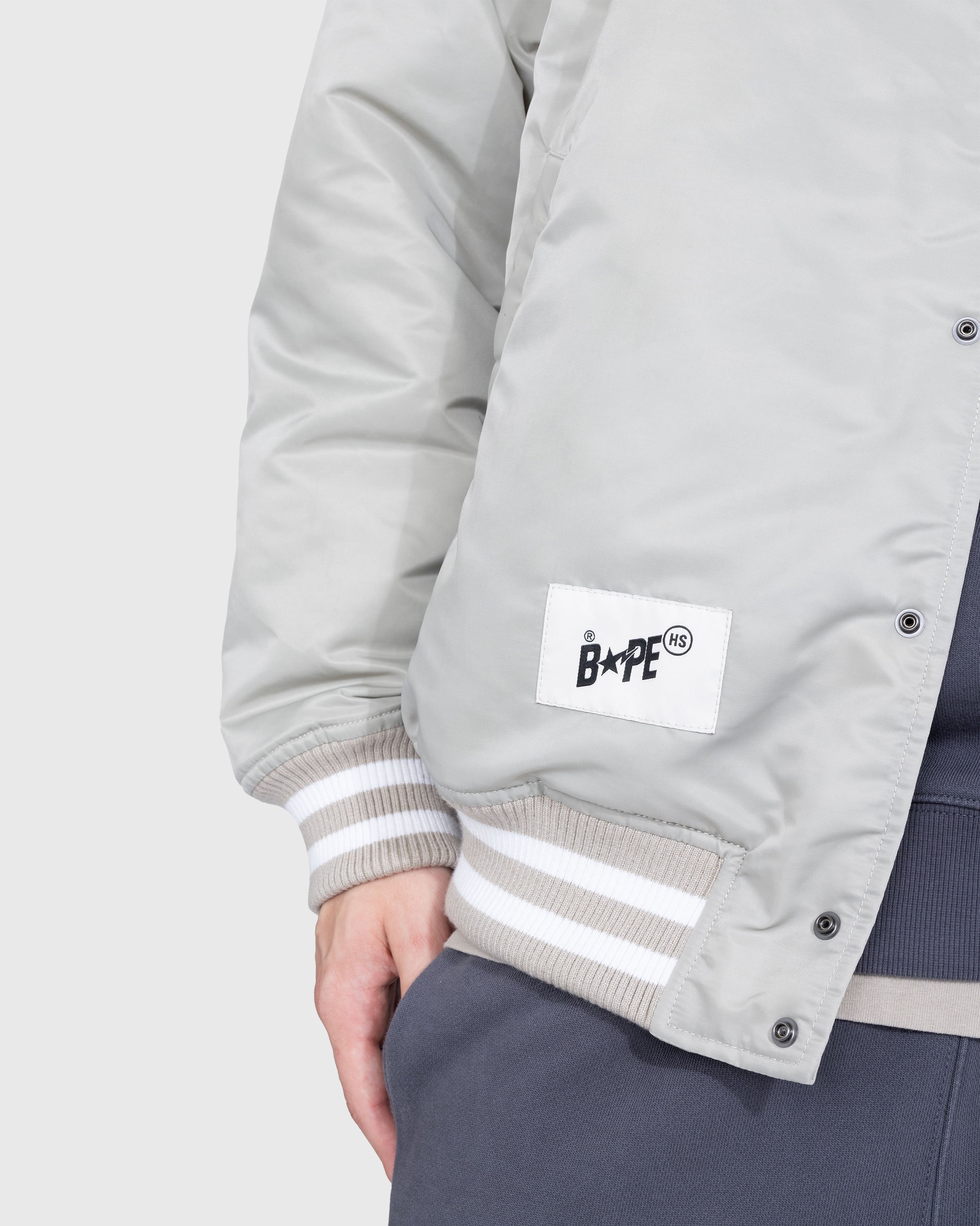 BAPE x Highsnobiety - Varsity Jacket Charcoal - Clothing - Grey - Image 4