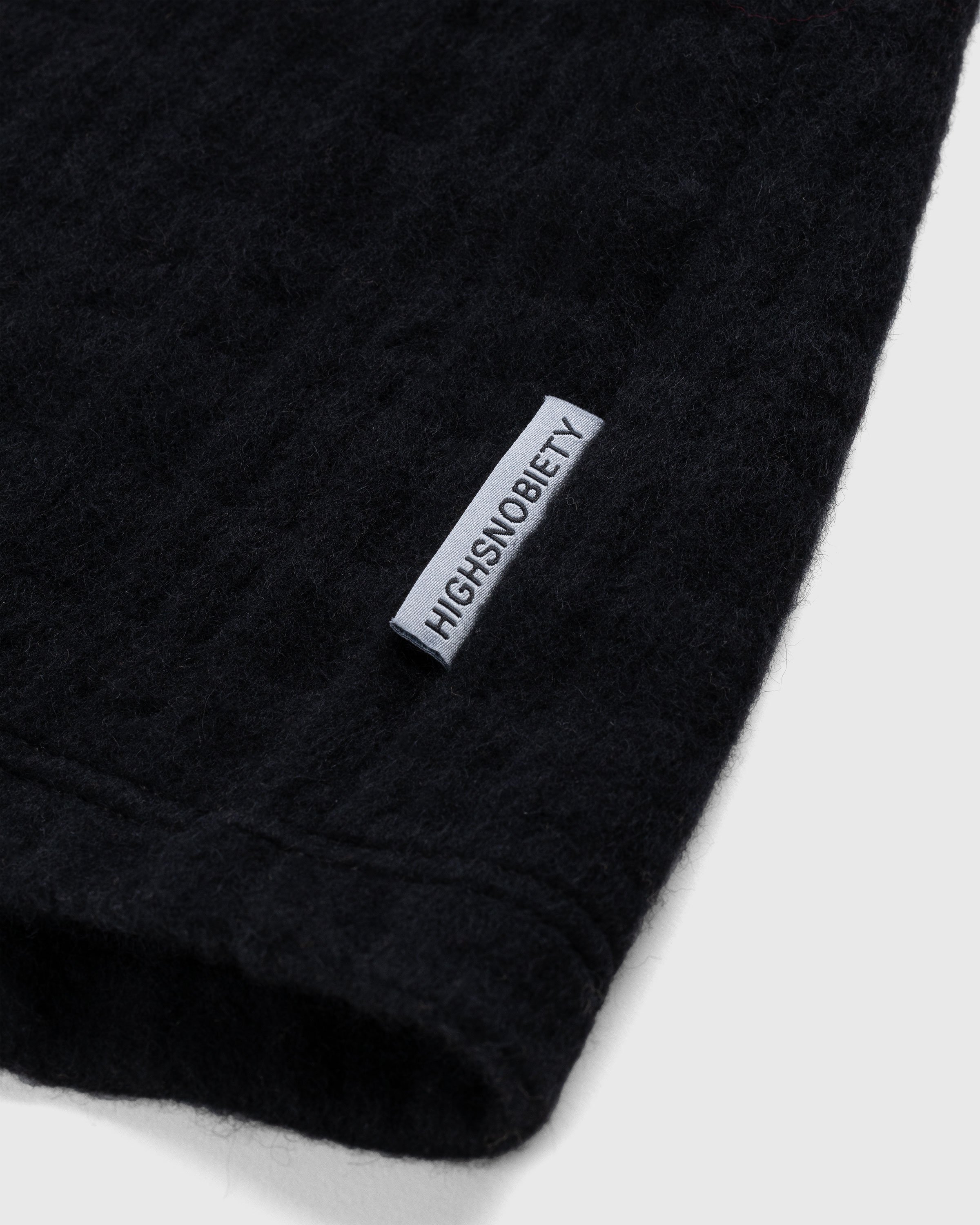 Highsnobiety HS05 - Recycle Wool Blend Fleece Quarter Zip Black - Clothing - Black - Image 7