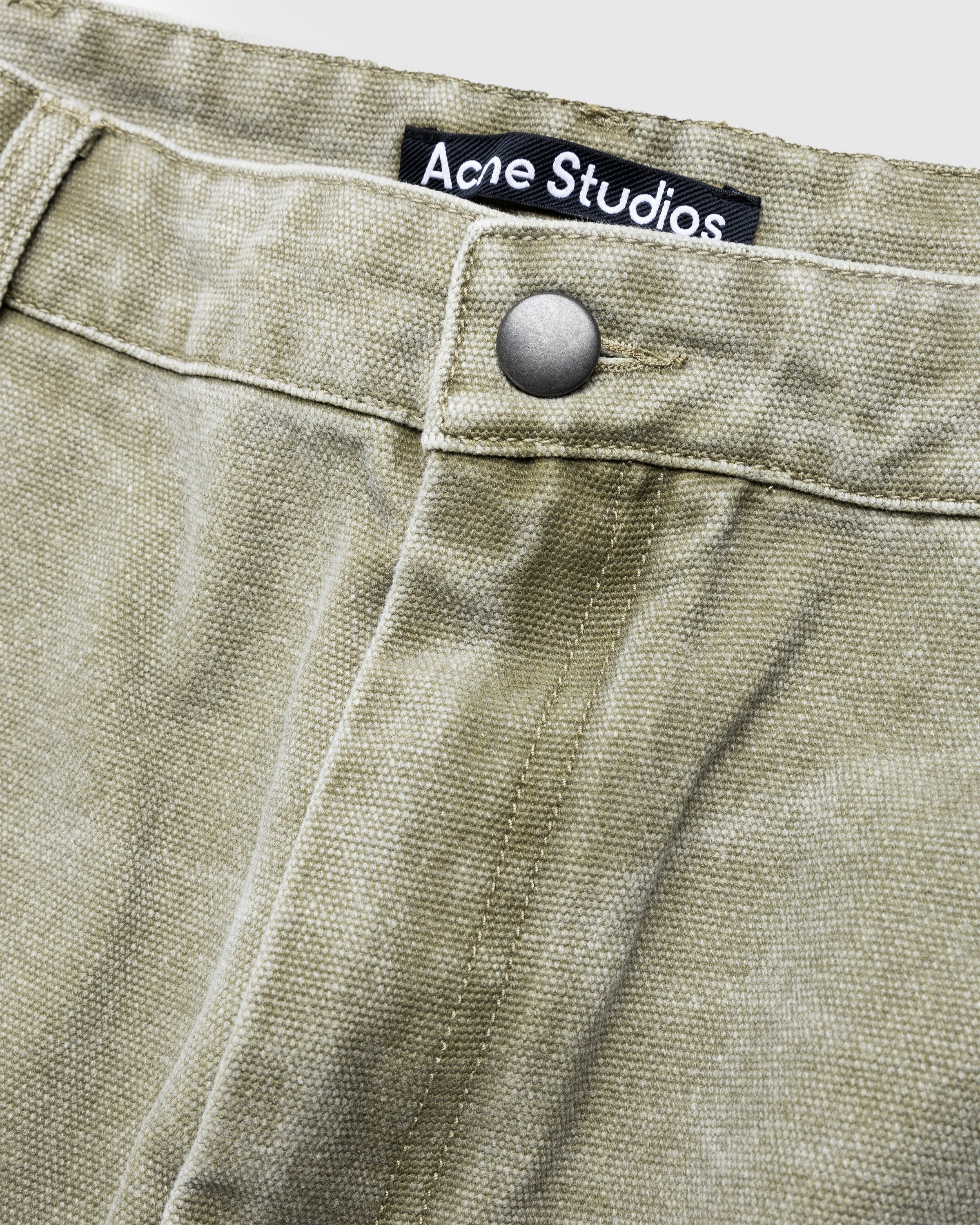 Acne Studios - Cotton Canvas Trousers Khaki Beige - Clothing - Green - Image 5