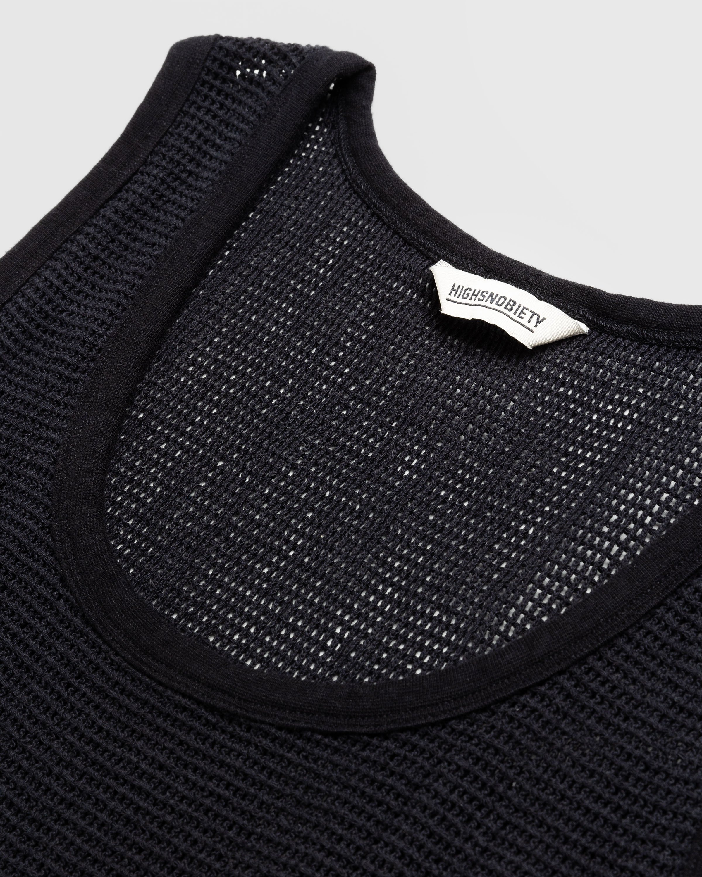 Highsnobiety - Cotton Mesh Knit Tank Top Black - Clothing - Black - Image 6