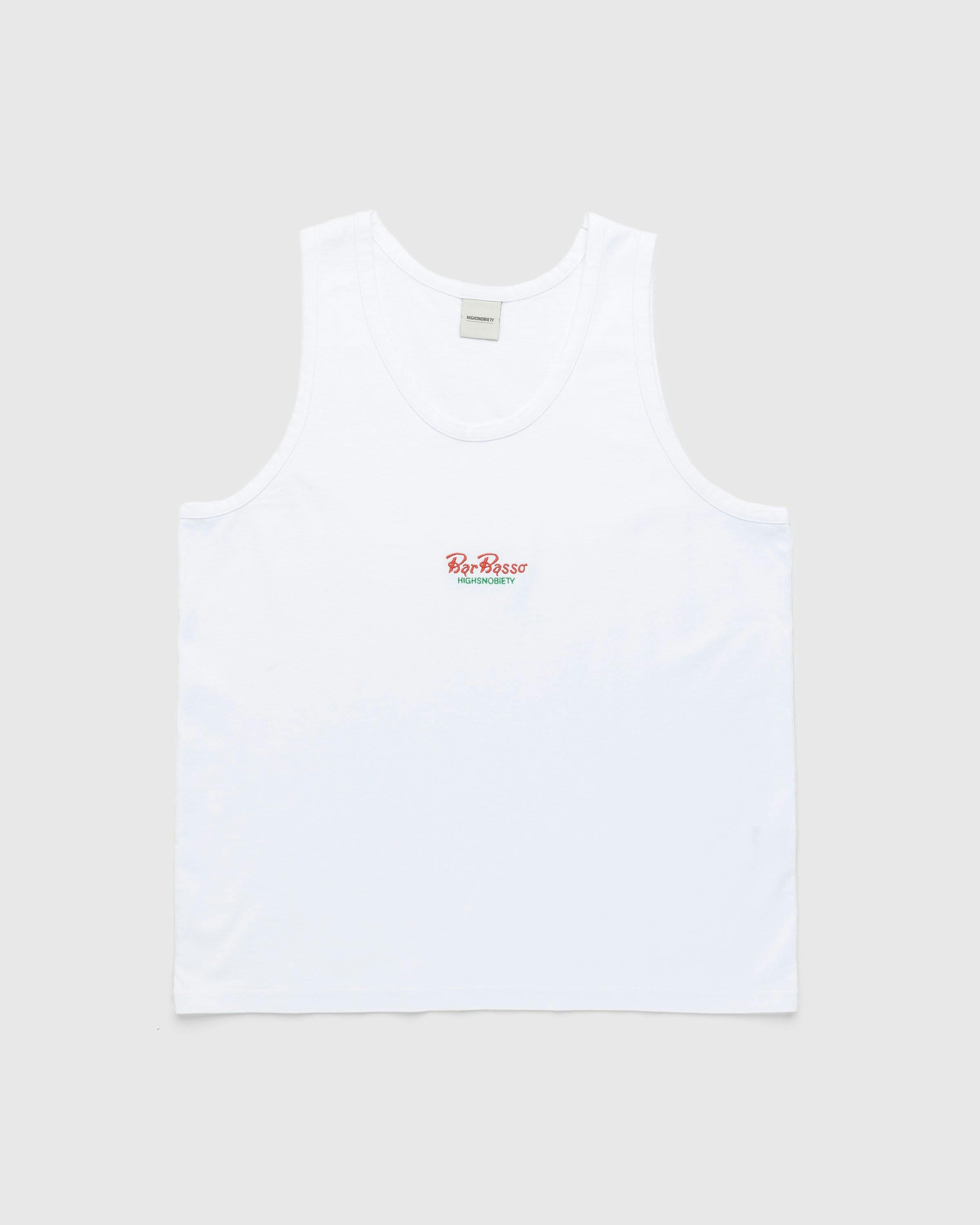 Highsnobiety x Bar Basso - Logo Tank Top White - Clothing - White - Image 1